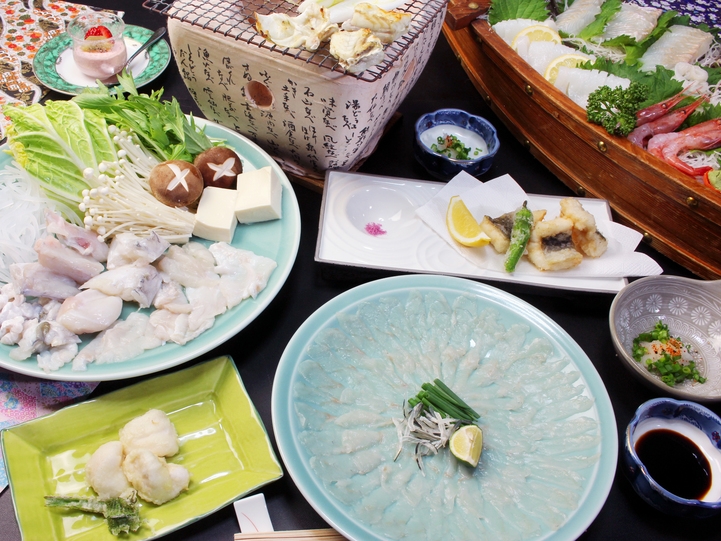 【冬季限定】今が旬！！若狭とらふぐのボリューム満点ふぐフルコース★３名様以上でＳＰ特典付き♪