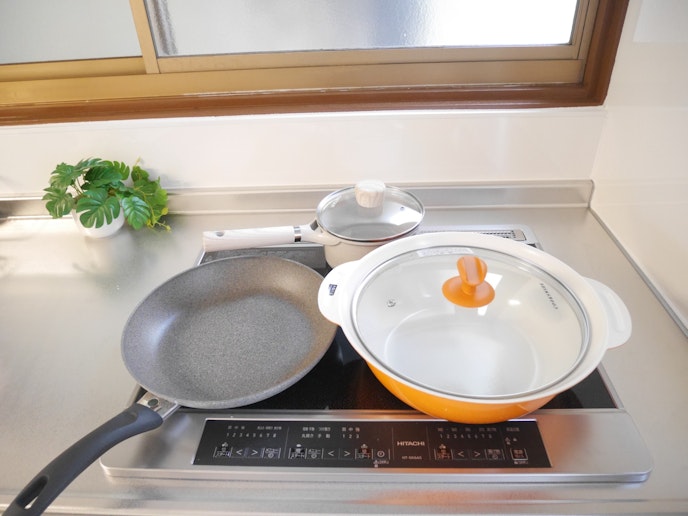 調理器具は充実しております。