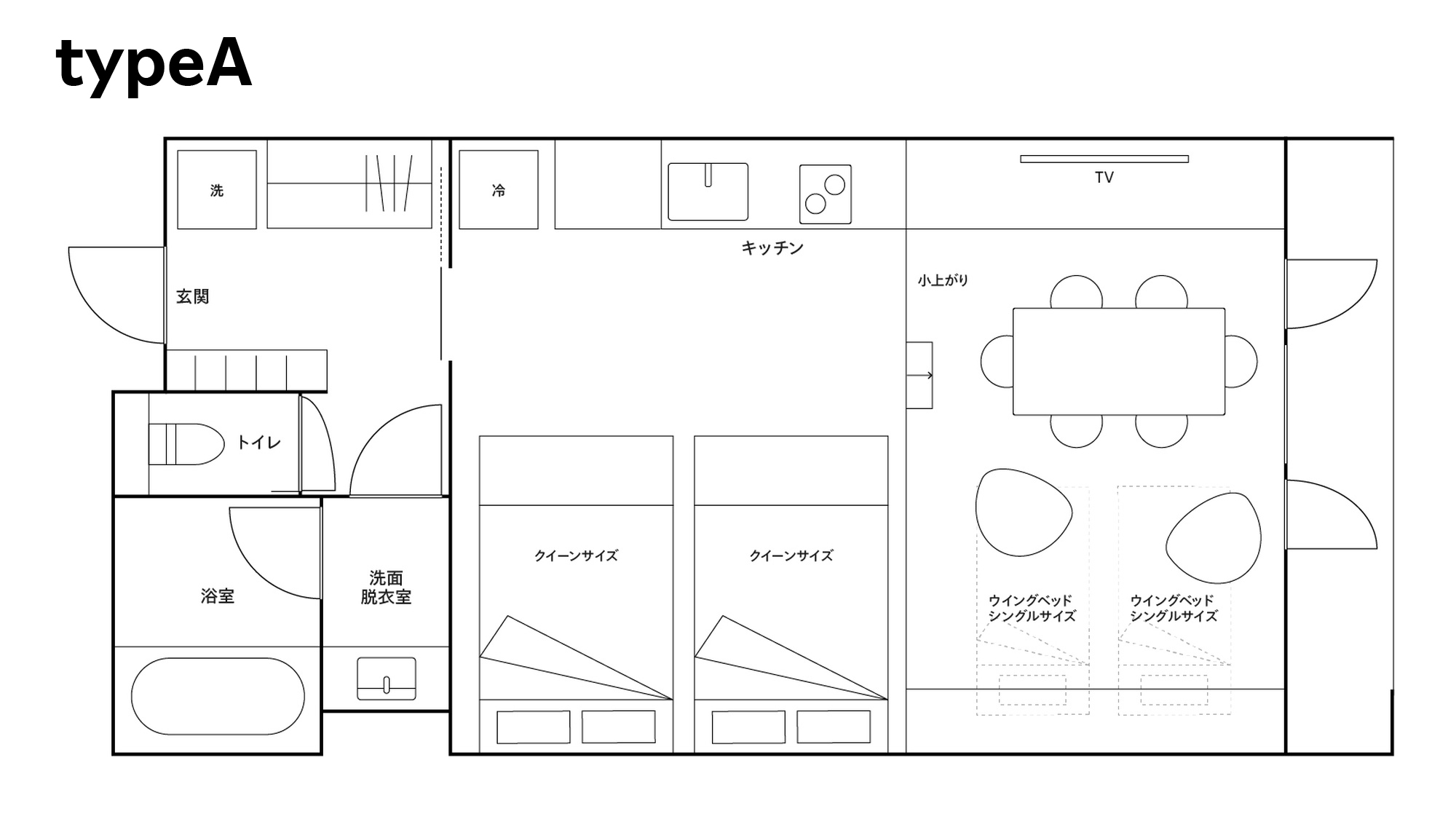 【間取り図】Aタイプ・Aタイプペット