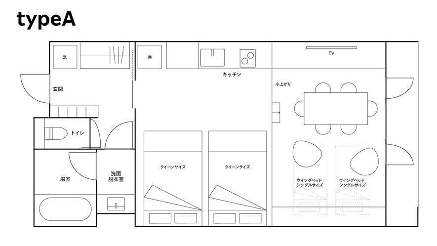 【間取り図】Aタイプ・Aタイプペット