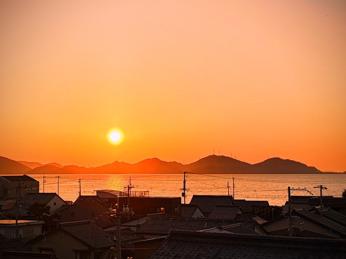 若狭湾に沈む夕日