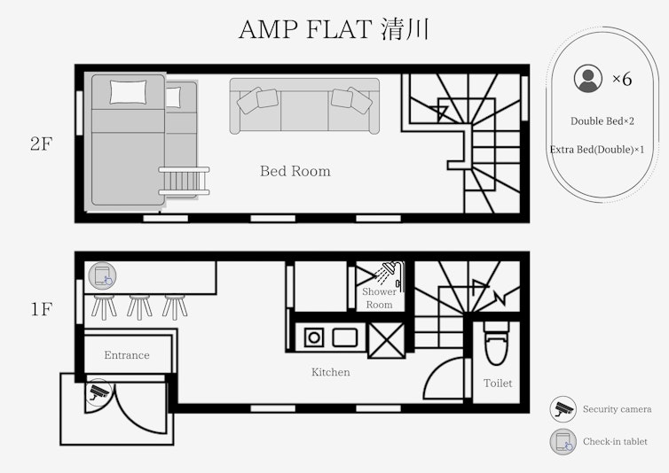 丸ごと1棟貸切!最大6名まで泊まれる清川のお家 グループ旅行や女子会にちょうどいいお家です。