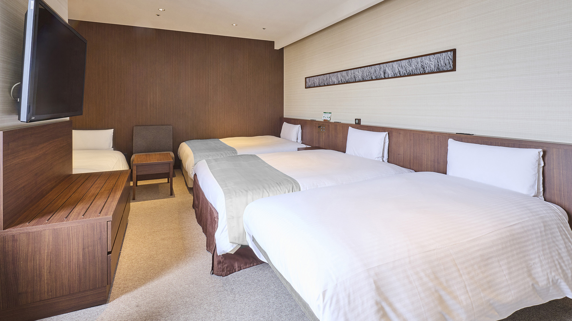 【デラックスツイン】33平米 ベッド幅140㎝2台 90㎝2台 大人最大6名様