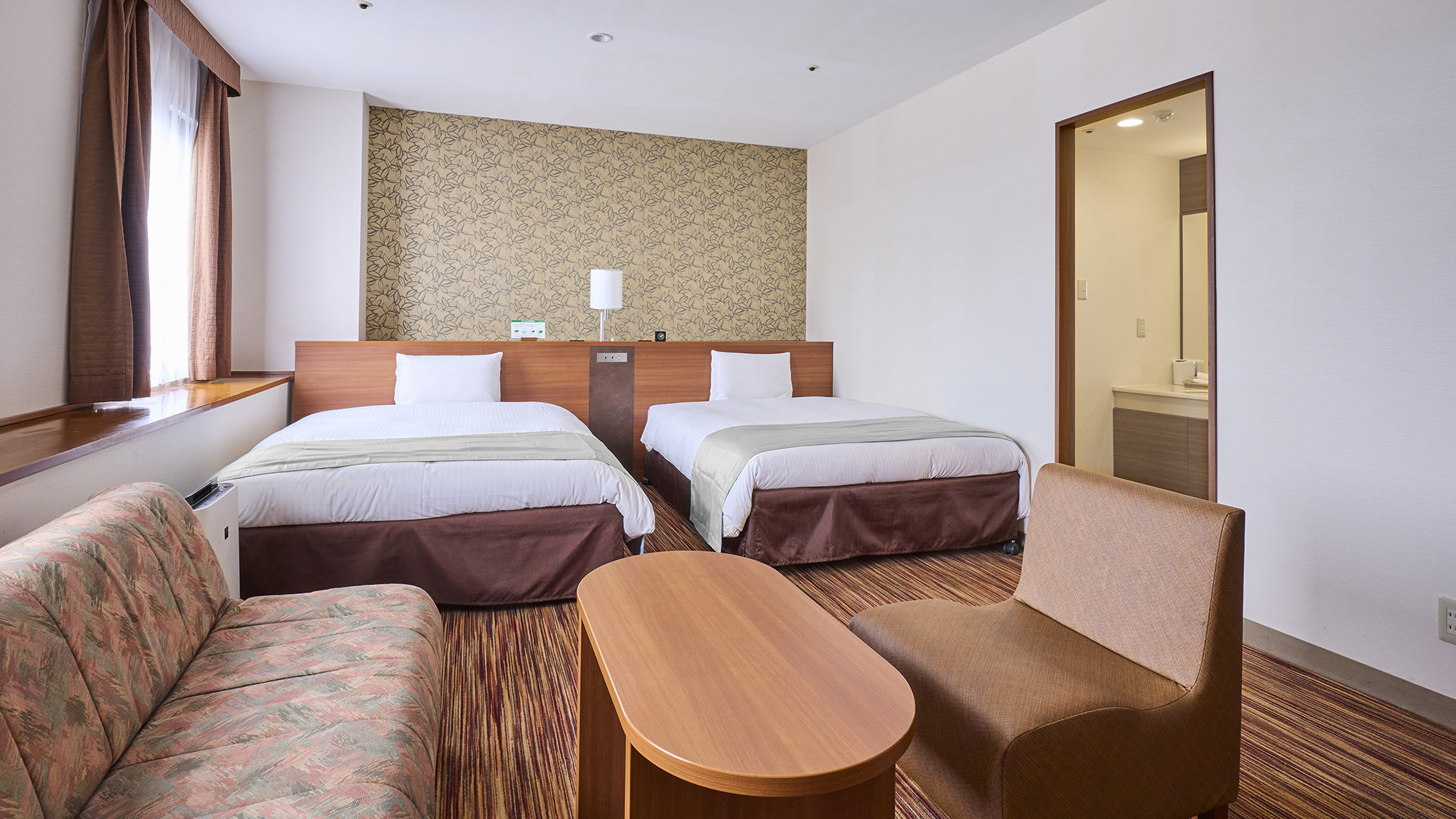 【スーペリアツイン】 37平米 ベッド幅140㎝2台 大人最大6名様ご利用可能