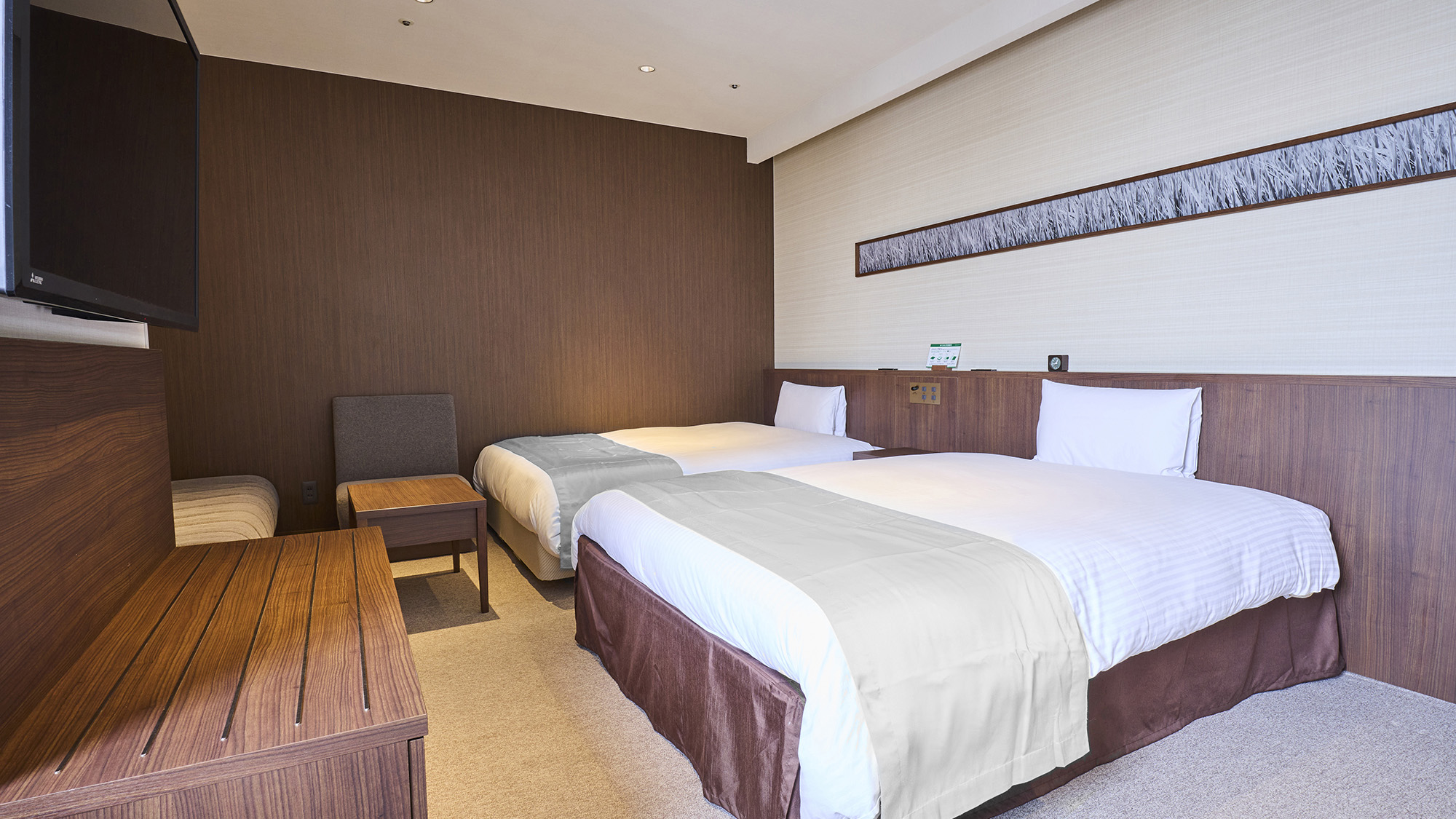 【デラックスツイン】33平米 ベッド幅140㎝2台 90㎝2台 大人最大6名様