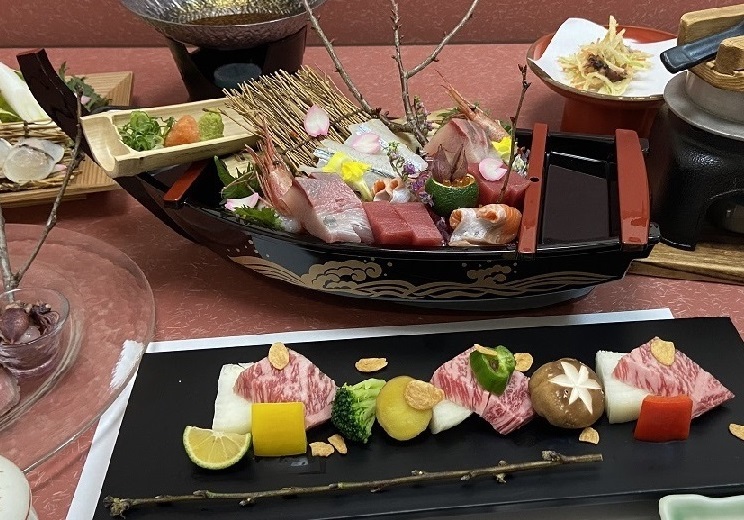 旬魚の小船盛と鳥取和牛♪♪　★小船会席プラン★