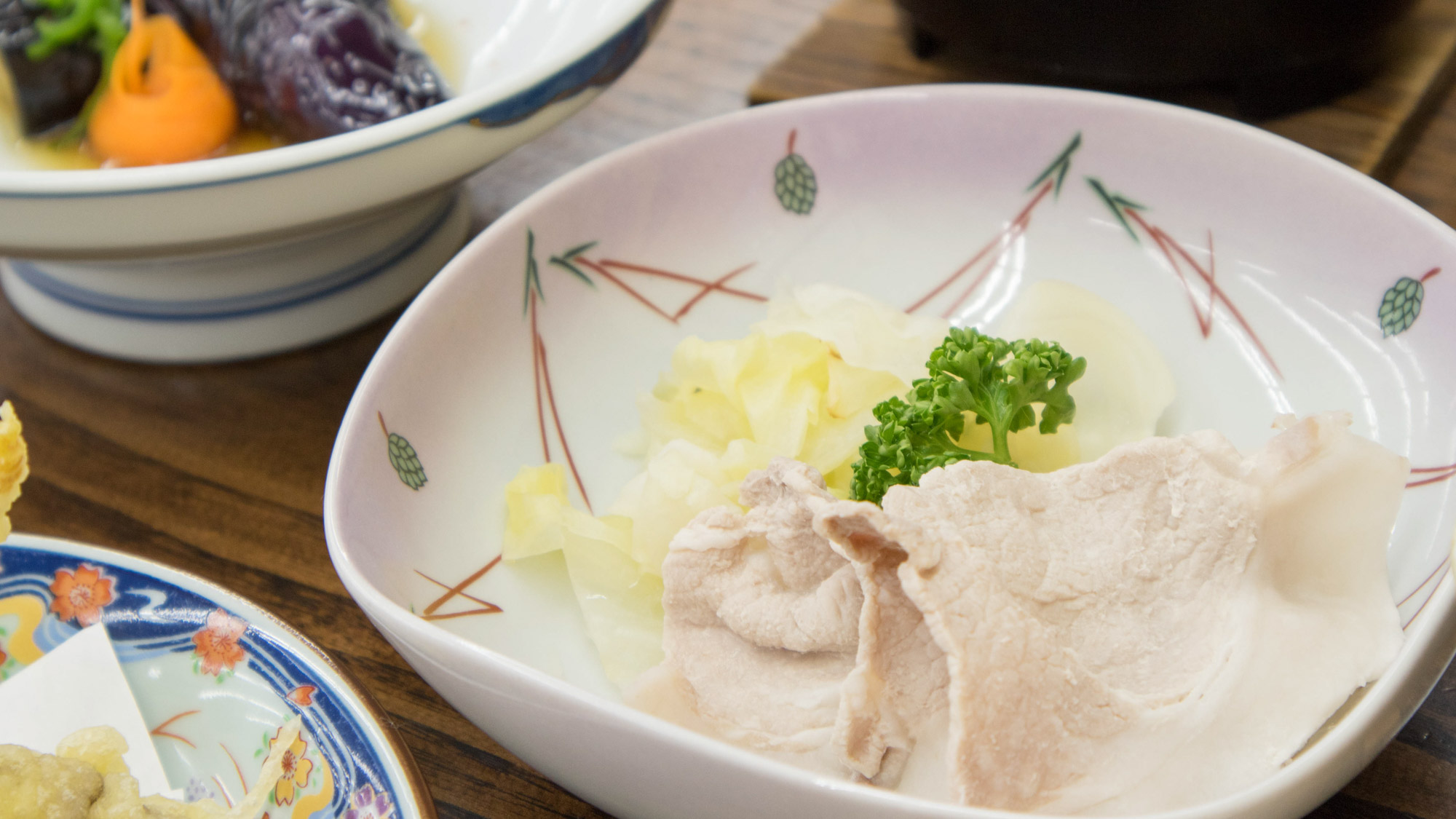 *【ご夕食一例】ご当地豚「八幡平ポーク」をさっぱりと味わって下さい