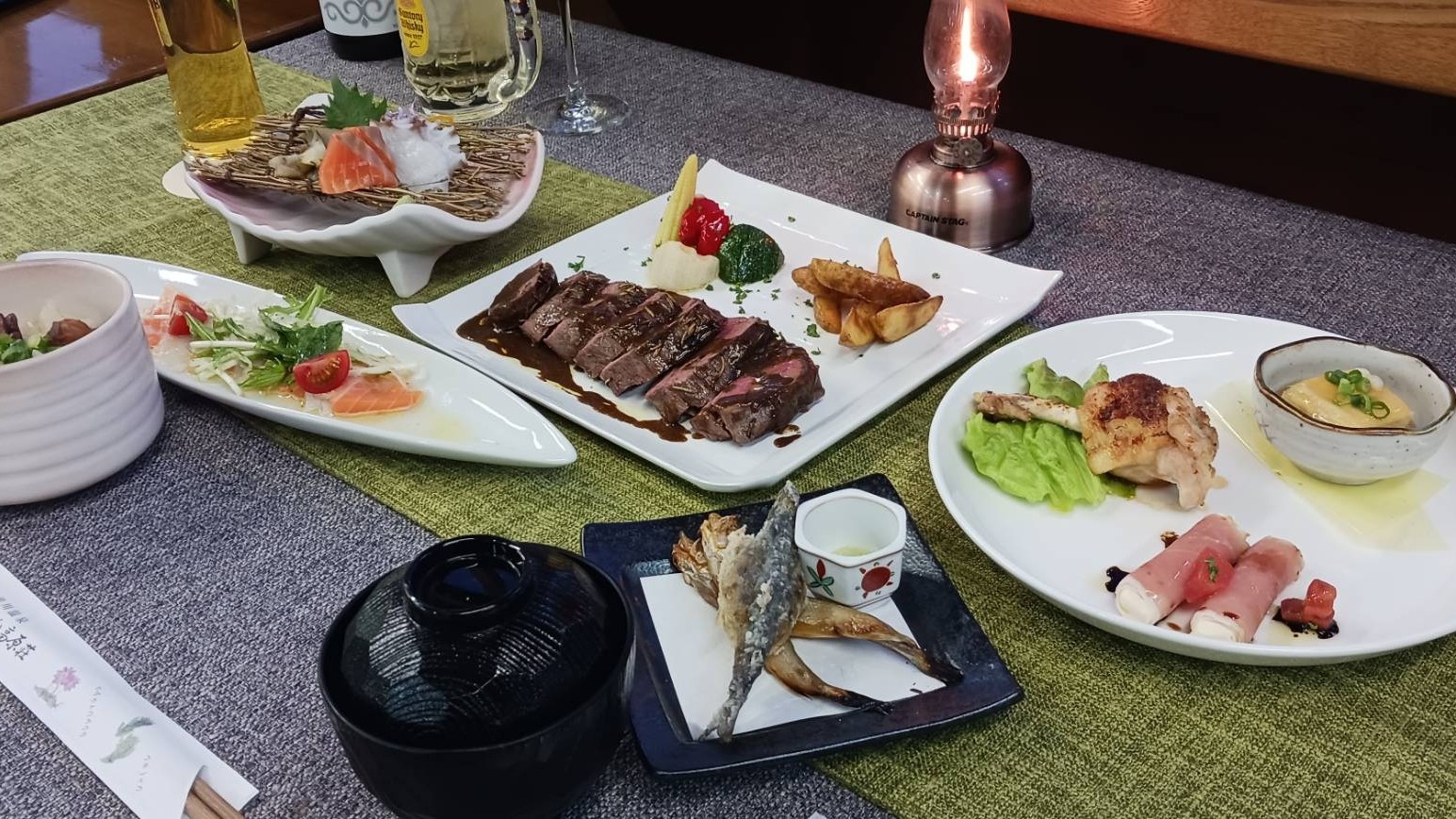 【夕朝食付】夕食UPグレード　贅沢ひだか朝飯＆ひだかやまなみ【蝦夷鹿肉ロースト】プラン