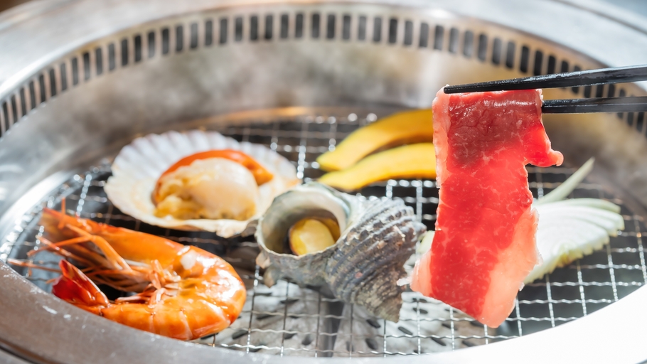 1泊2食付　スタンダードプラン（焼肉＆海鮮グリルバイキング）