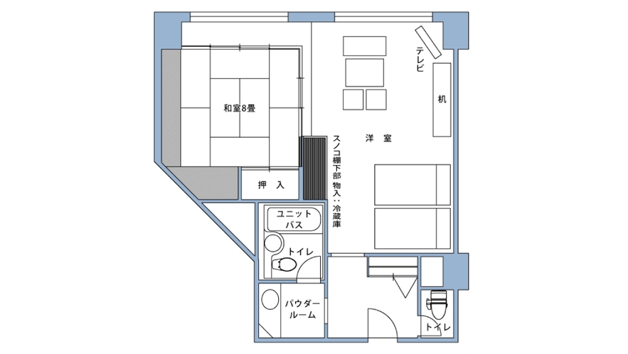 【本館和洋室見取り図】