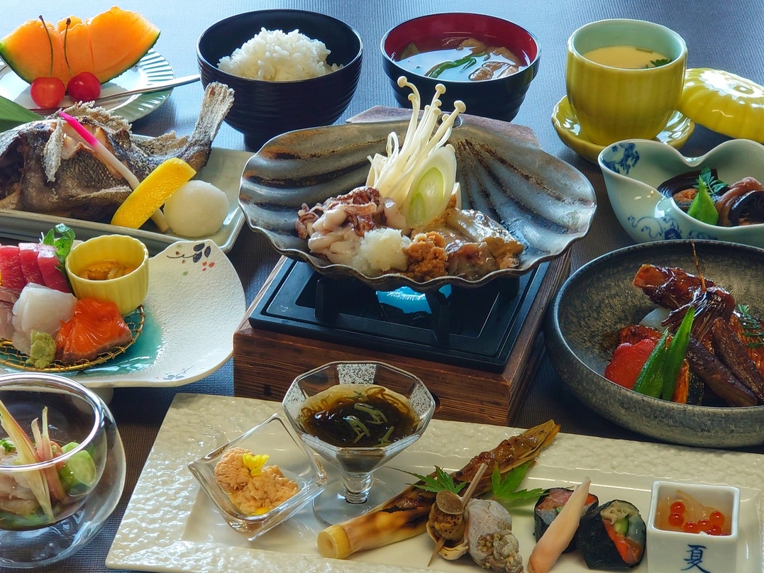 海鮮を詰め込んだ会席料理＆絶景を堪能！◆朝夕２食付!