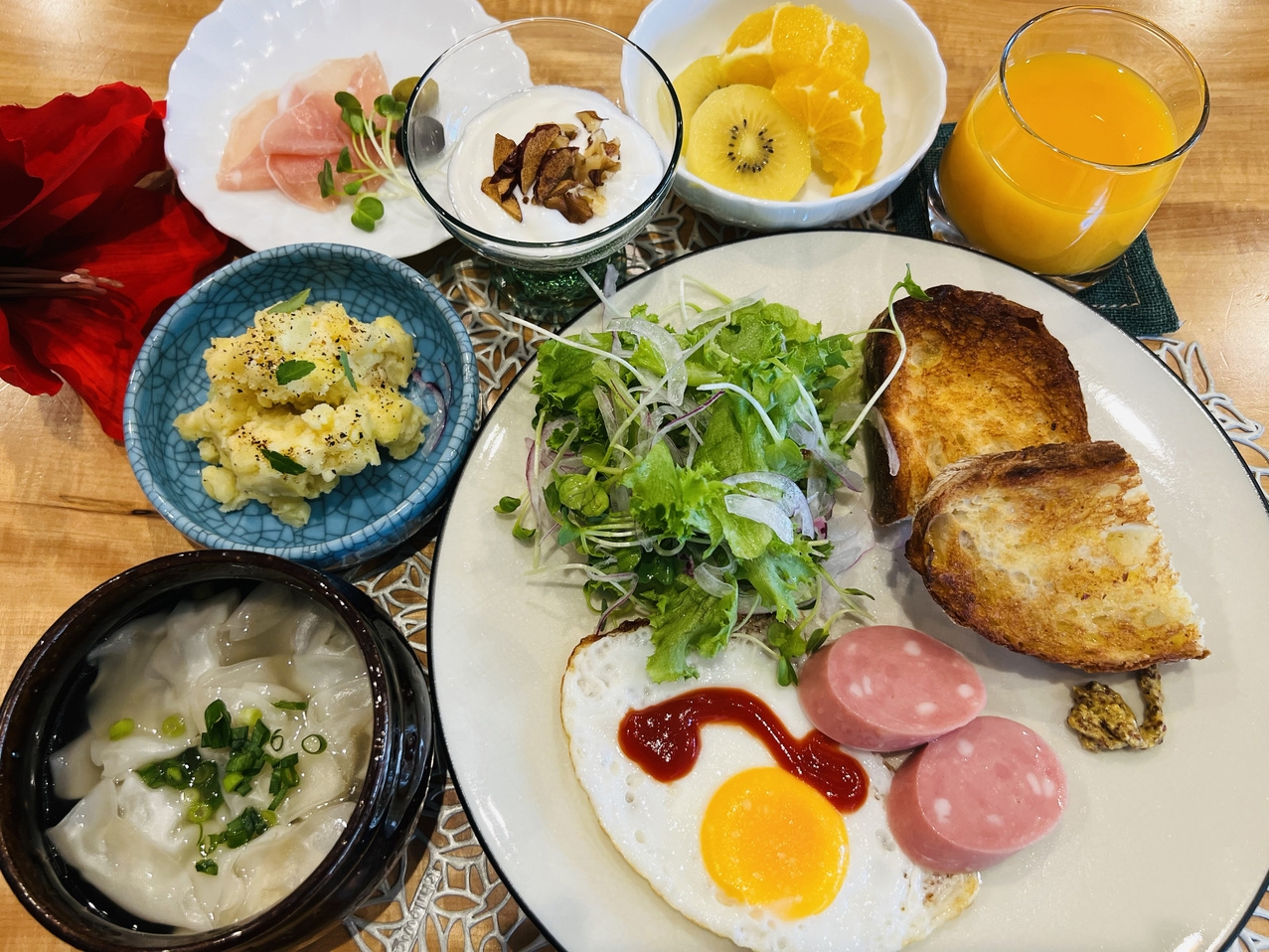 【朝食付き】1日1組限定｜6畳和室2間・広縁付き客室｜大型倉庫に屋内駐車・雨天も安心