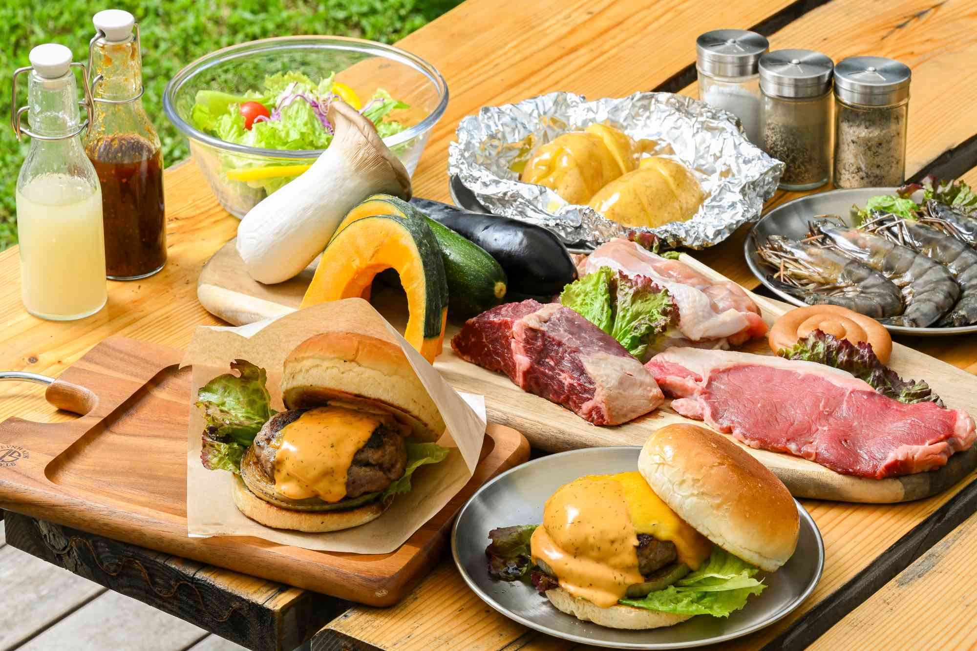 ★自分で作るハンバーガーで満腹BBQプラン【1泊2食付き】