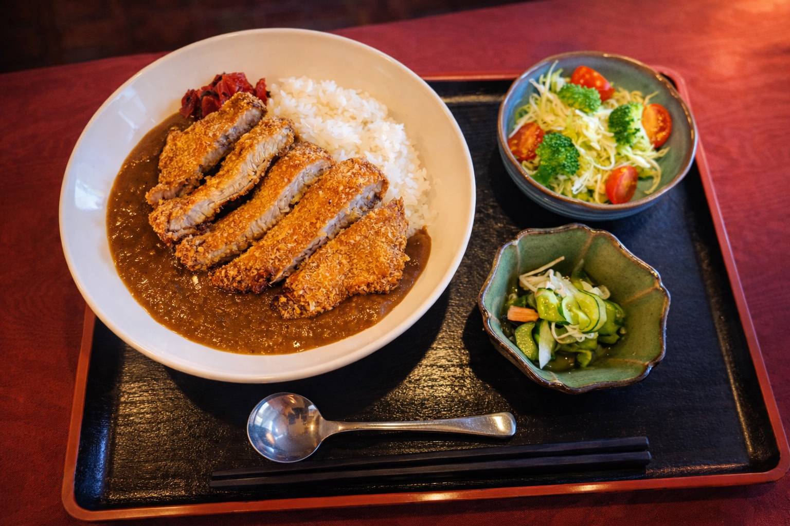 夕食一例（メイン：カレー）