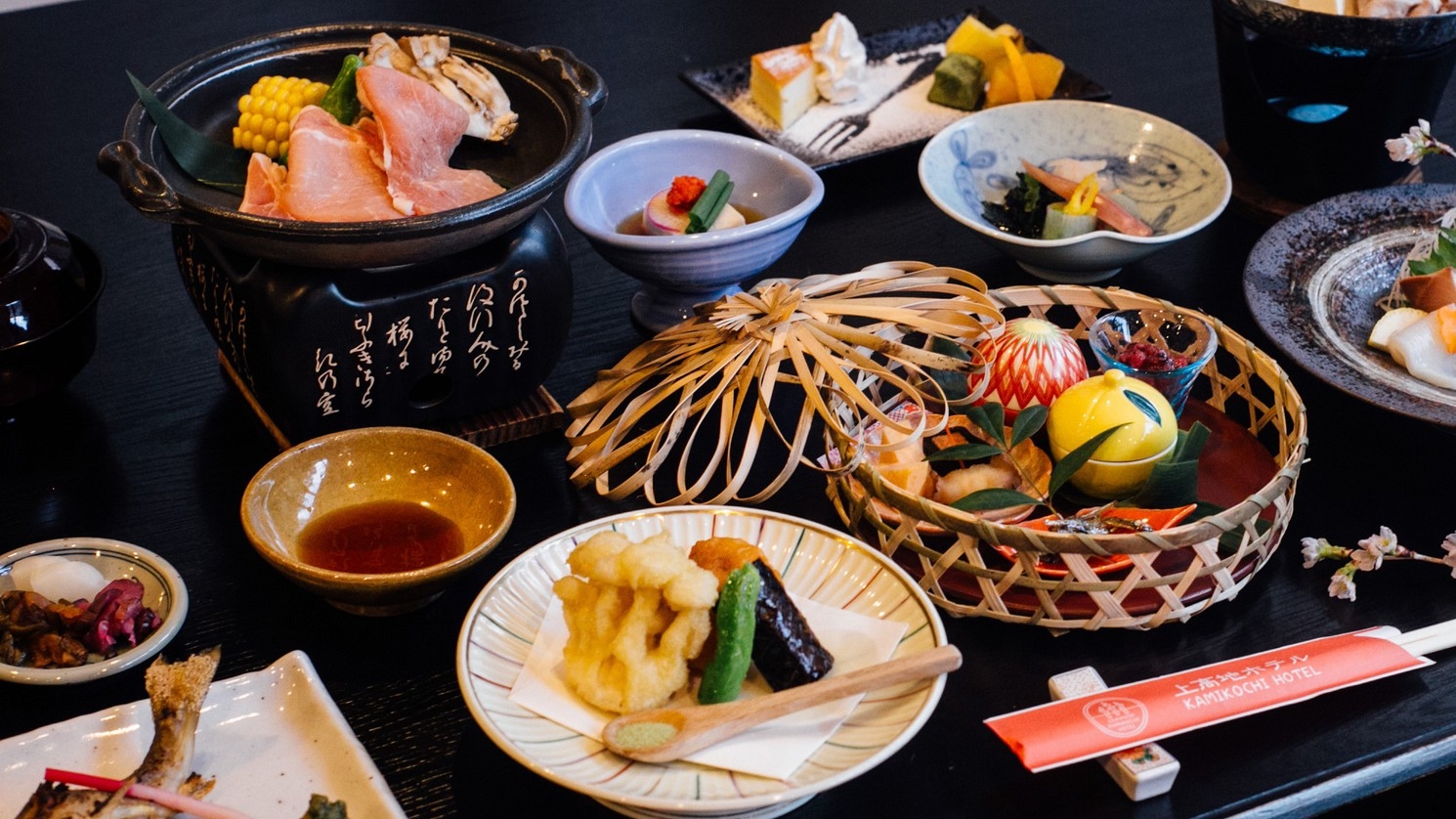 ＼冬季限定お手頃プラン／信州安曇野産豚の陶板焼きと信州の美味を堪能♪源泉かけ流し貸切風呂は無料