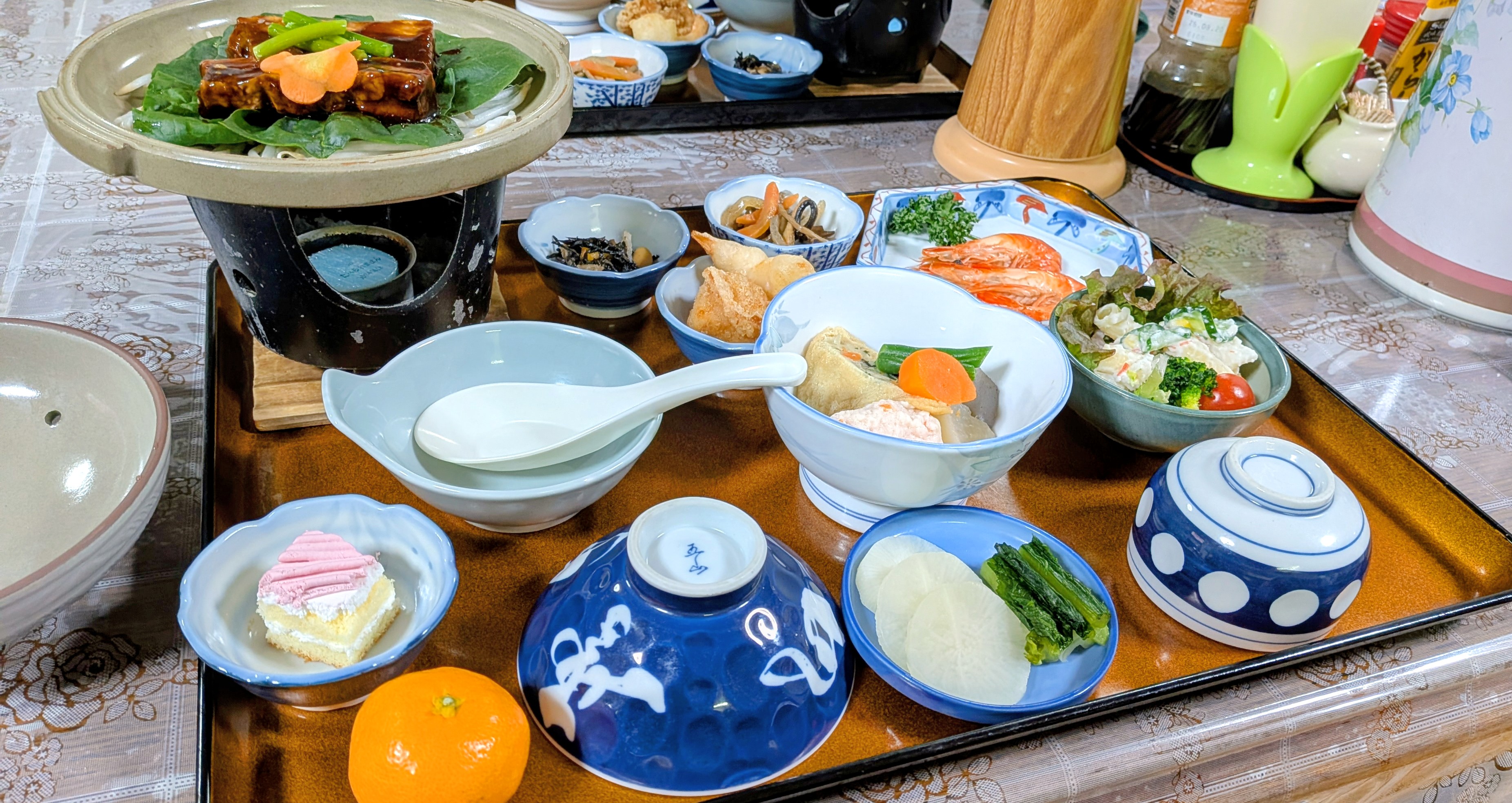 夕食例　豚角煮鍋