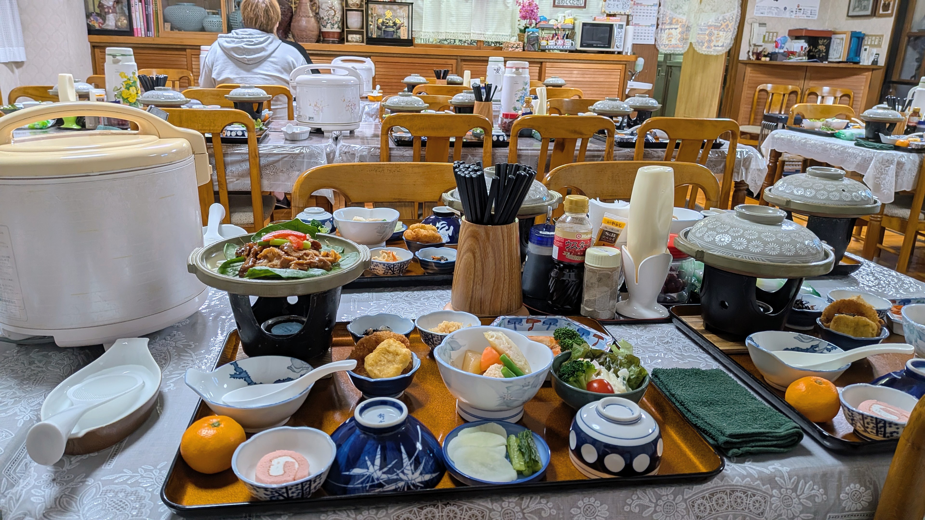 夕食例　牛カルビ鍋