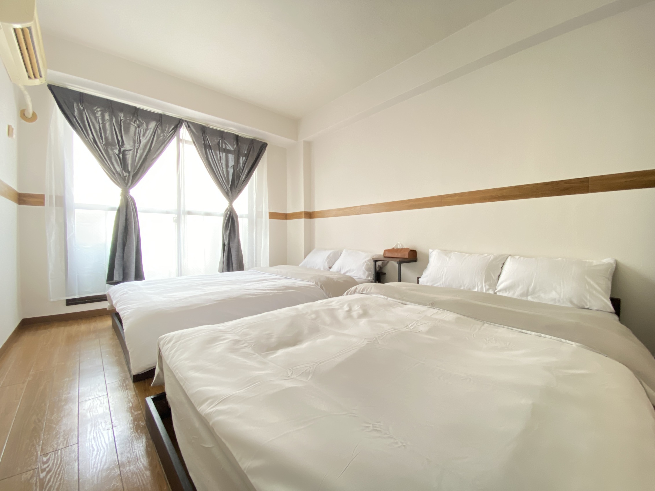 【8名様まで同一料金】4部屋セット・独立ツインルーム4室/ご家族グループ向け/風呂トイレ別/同階層