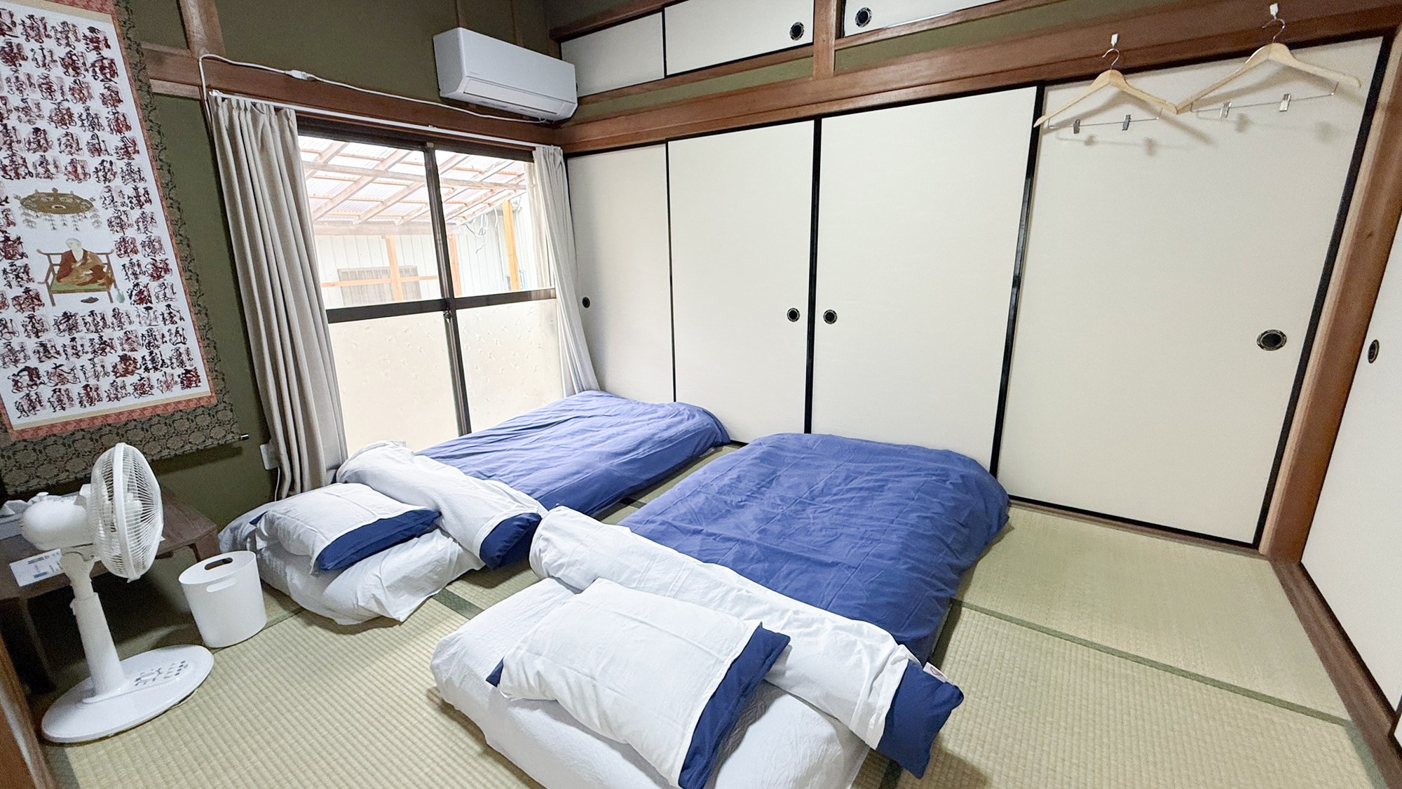 ・【1～2名用個室】布団を2組ご用意。夜はゆっくりお休みください