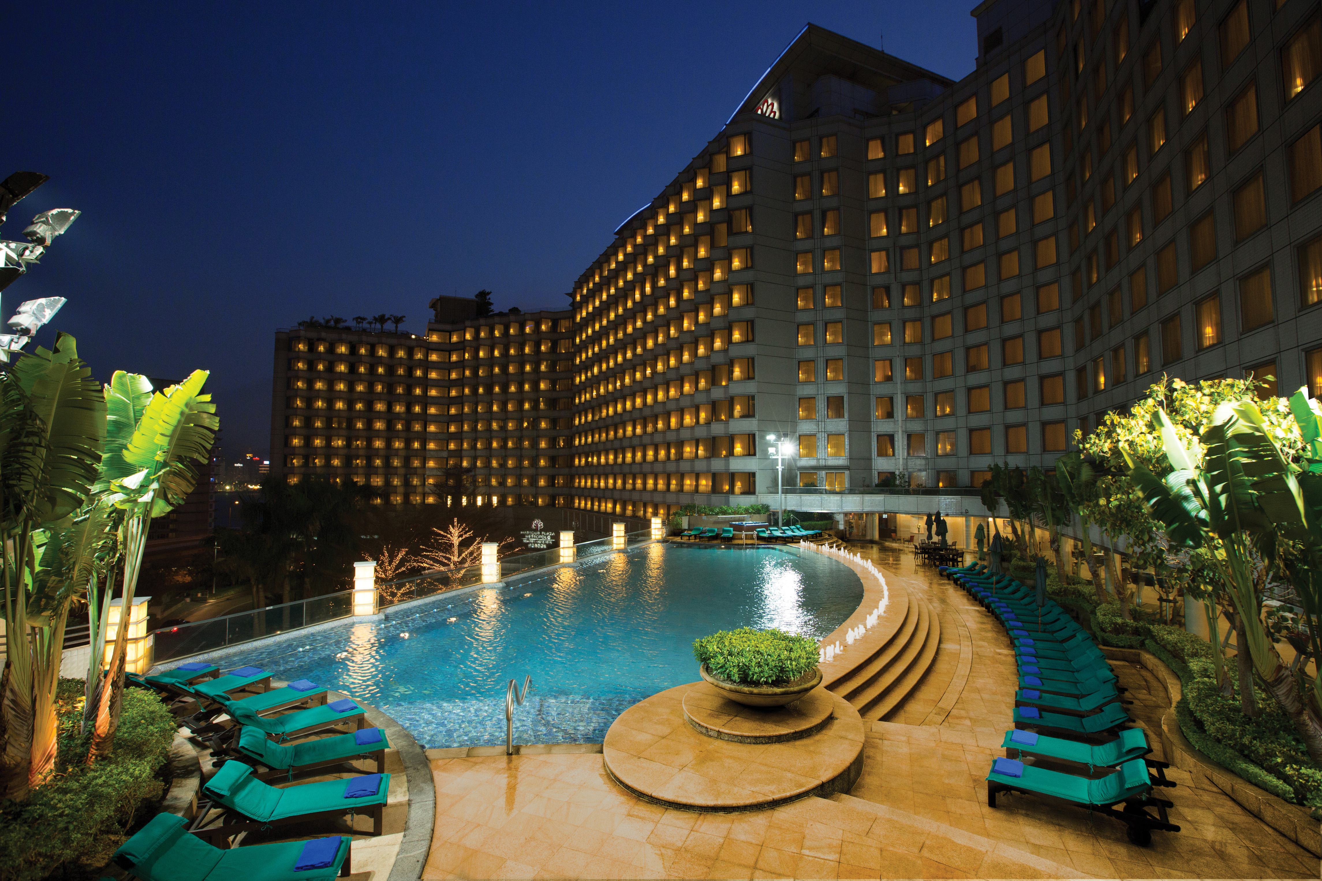 Swimming Pool Night View