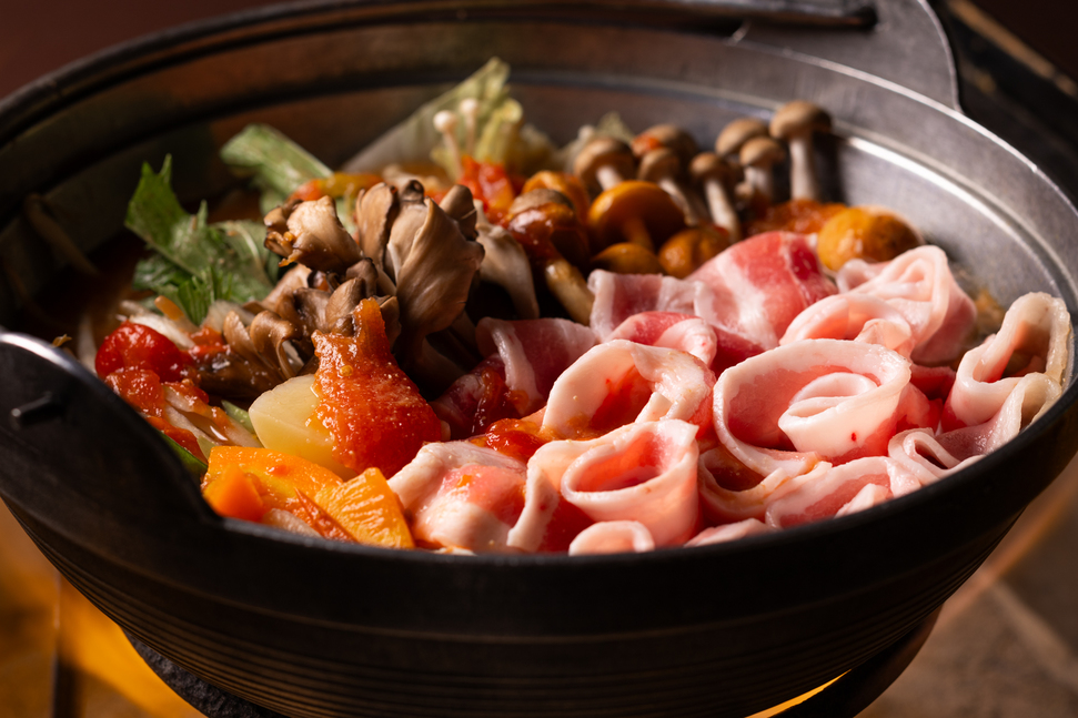 【梅雨得！１０％OFF】　【あわしま会席+山賊鍋】個室食事　※６月中旬から7月初旬はホタルも飛ぶよ！