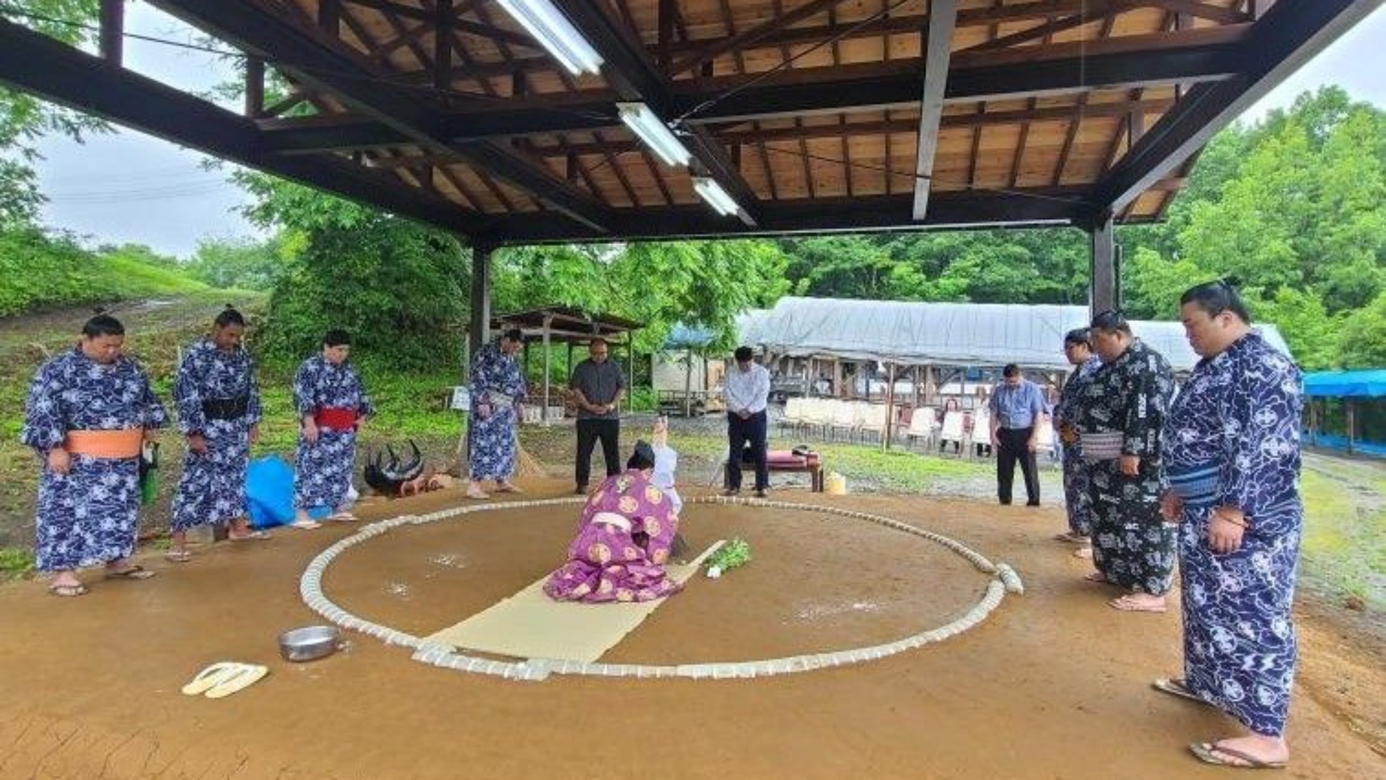 *【秩父ふるさと村/土俵広場】オープン記念に日本相撲協会雷部屋をご招待、土俵祭りを開催しました！