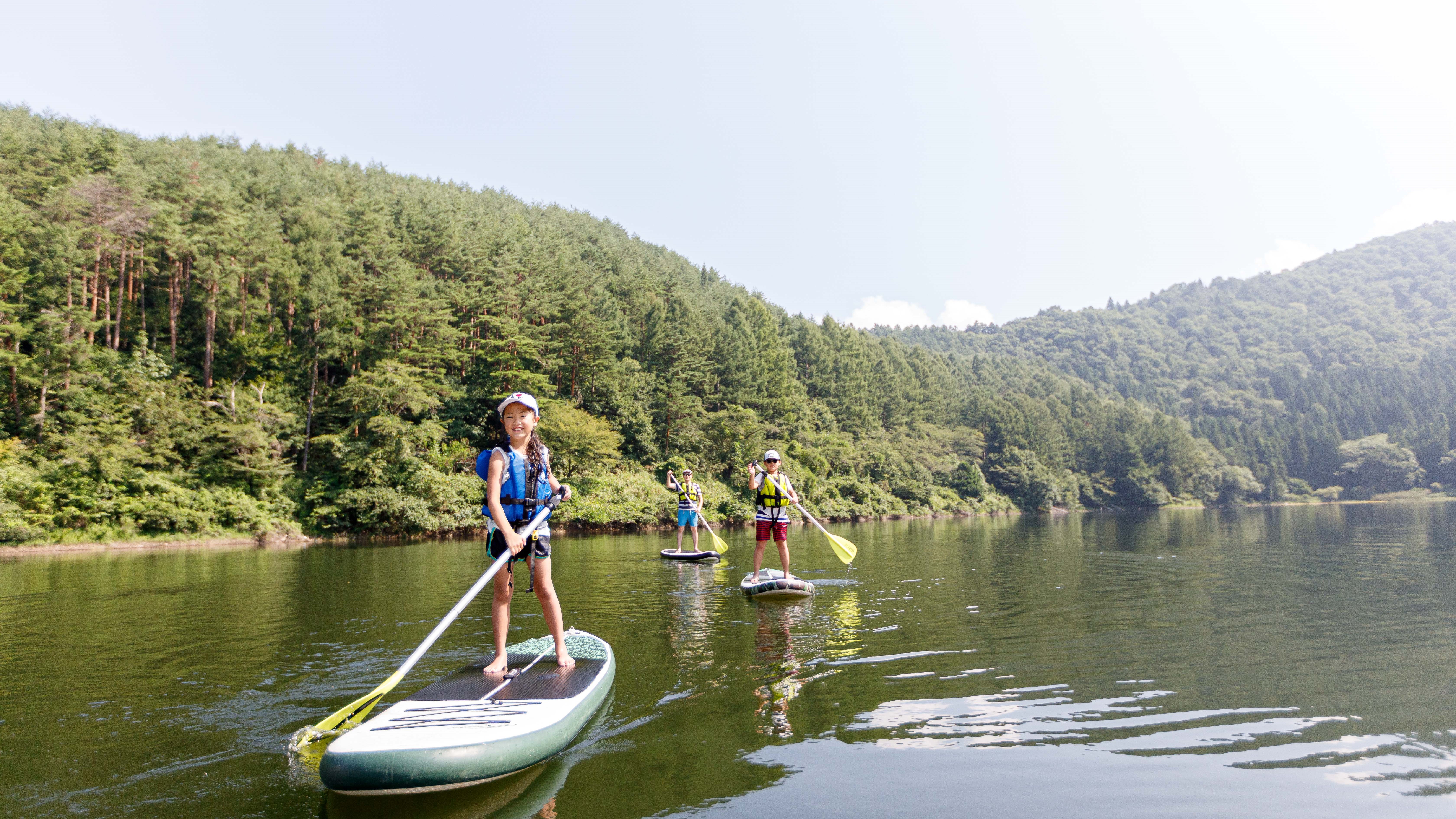 【夏】北竜湖SUPは家族でも安心の安定感