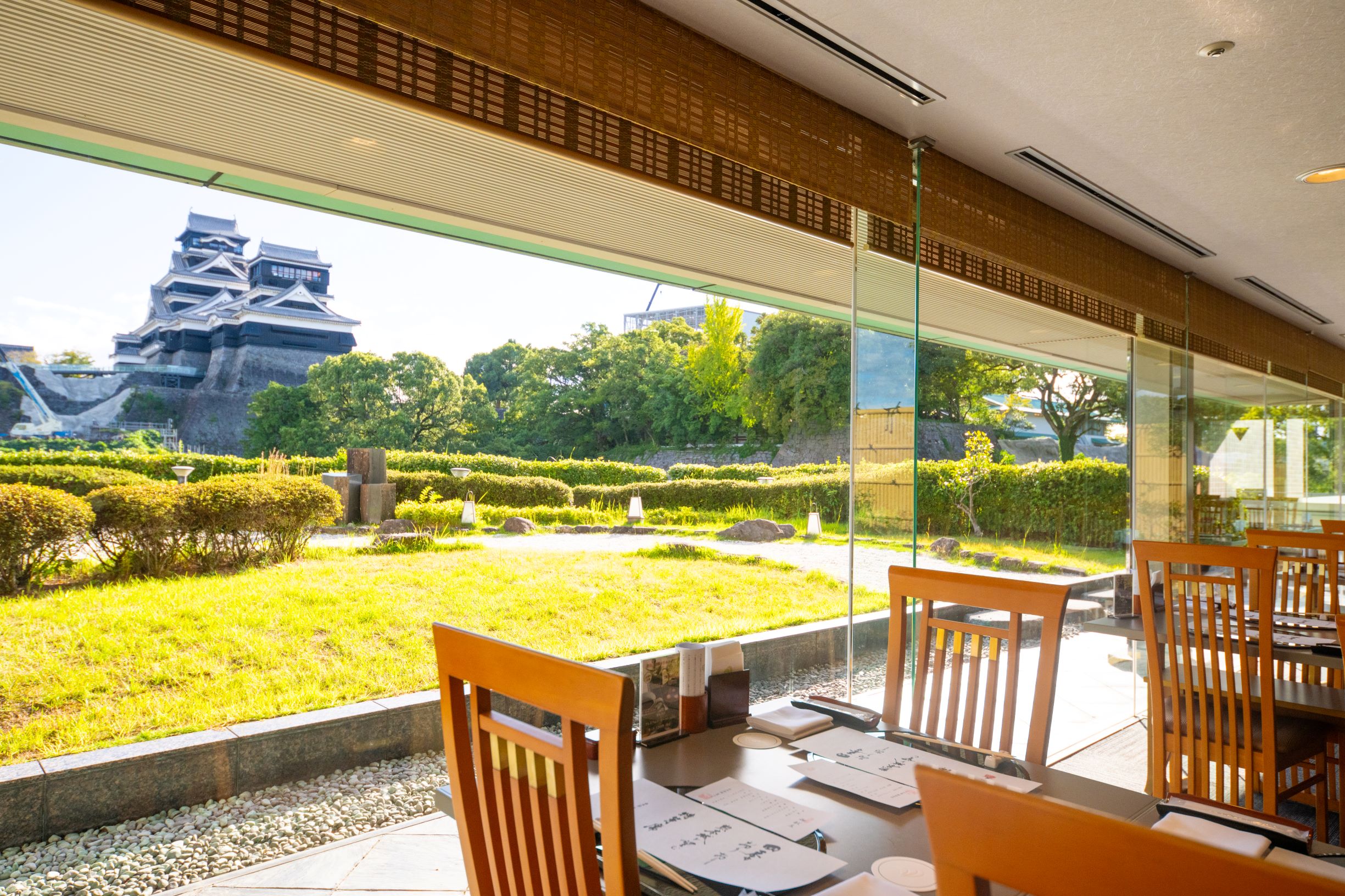 日本料理まつりから見える熊本城