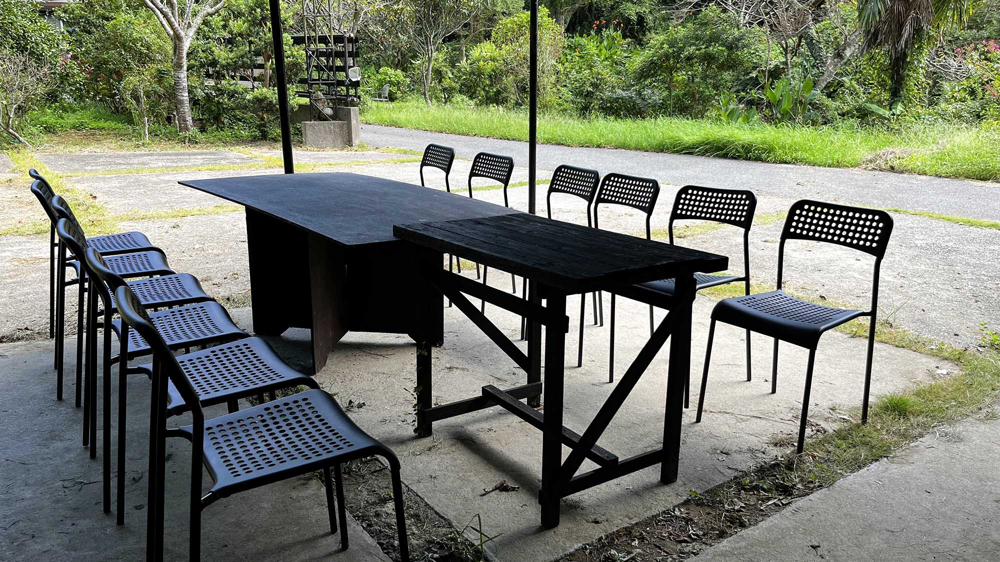 ・【BBQスペース】広々とした東屋。大人数でもゆったり座れます。※機材はお持ち込み下さい。