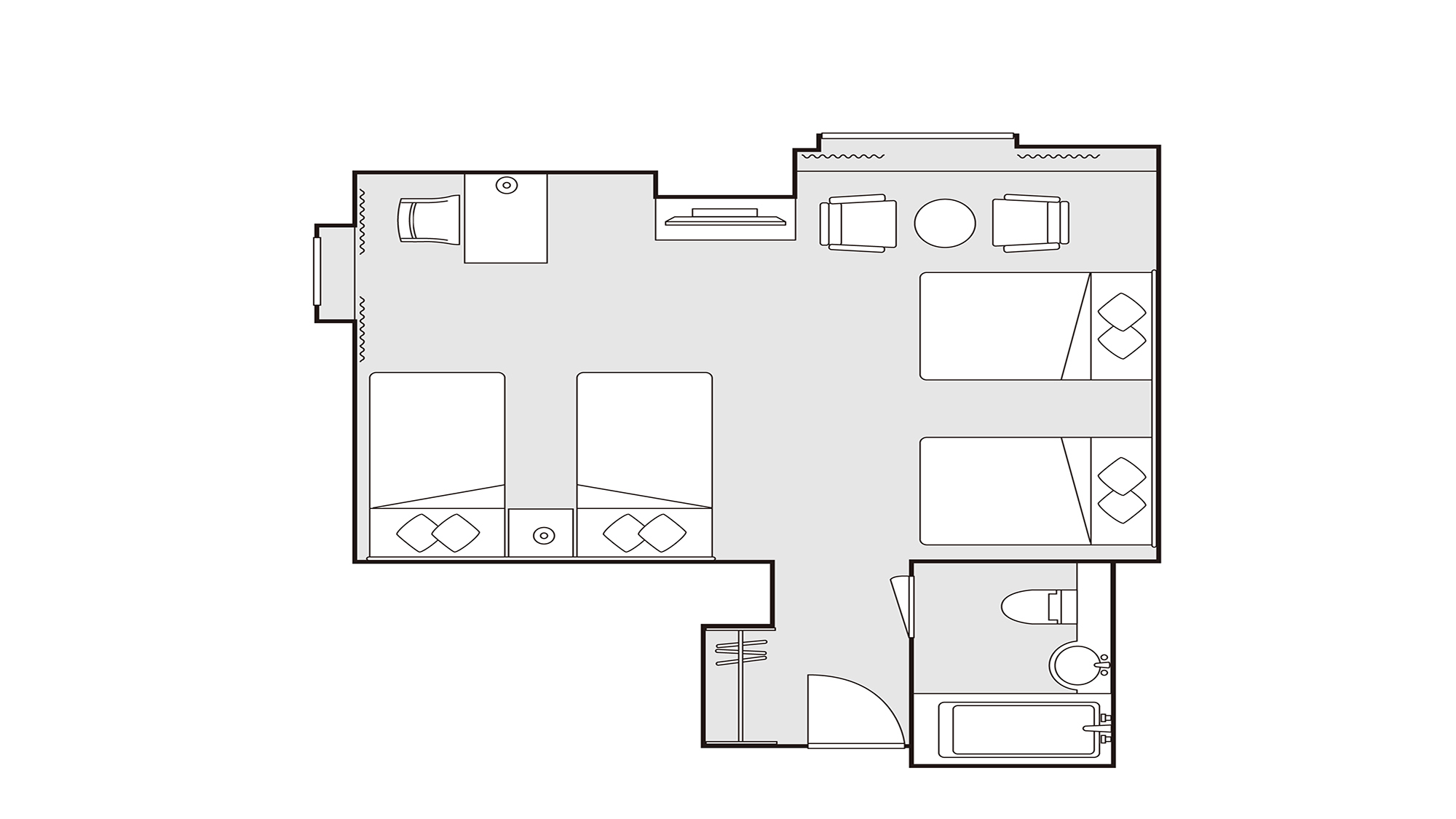 コンフォートフォース 39平米　間取り図