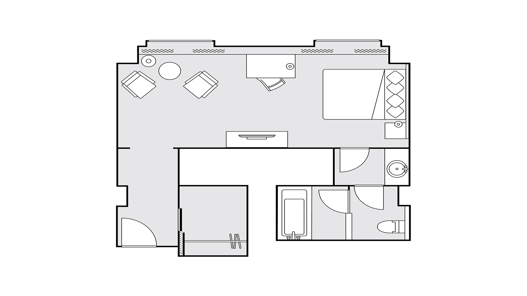 クラシックグランドダブル 43平米 間取り図