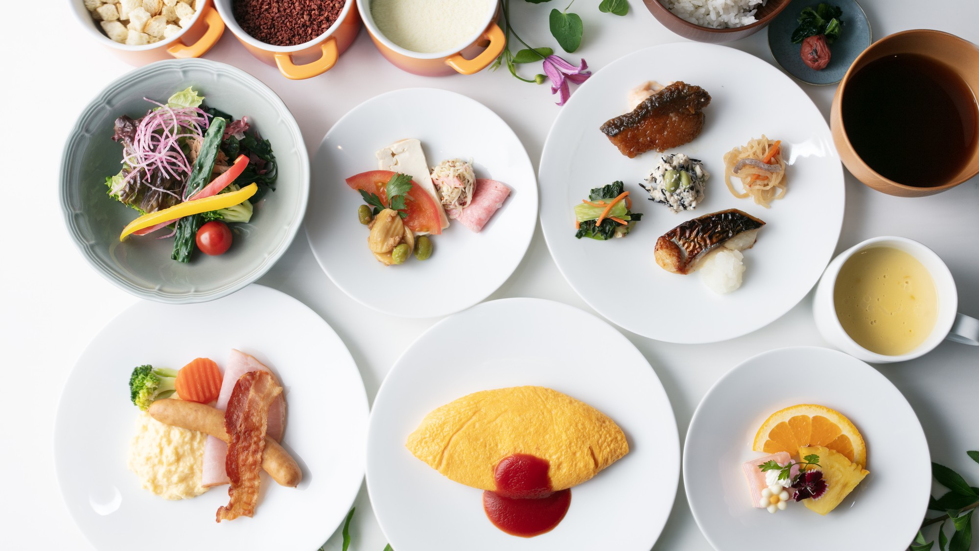 【朝食イメージ】60種類以上の料理が楽しめる和洋ブッフェ
