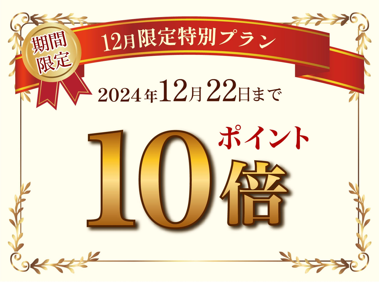 12月限定!!　ポイント10倍プラン　【素泊り】