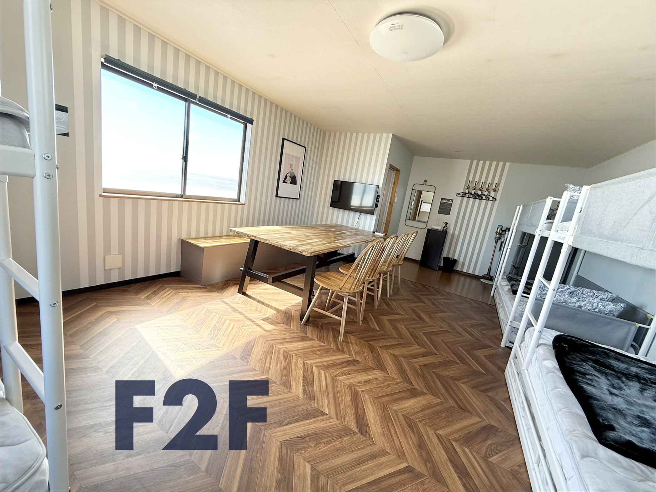 18畳洋室 / ３Bunk Beds +３Extra beds F2　禁煙