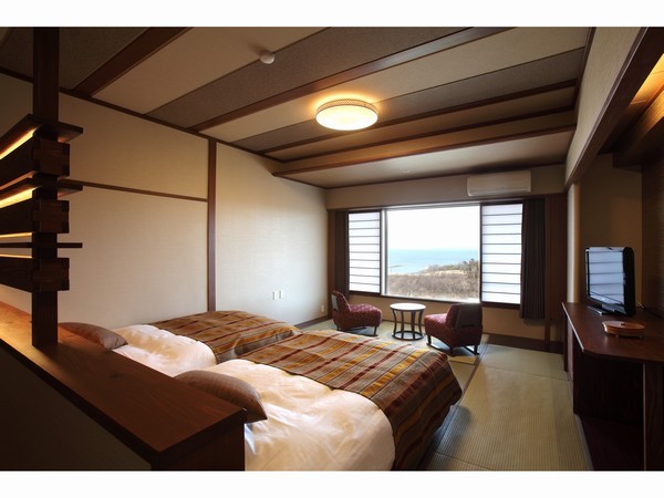 เตียงญี่ปุ่นทันสมัยริมทะเล (ปลอดบุหรี่)
