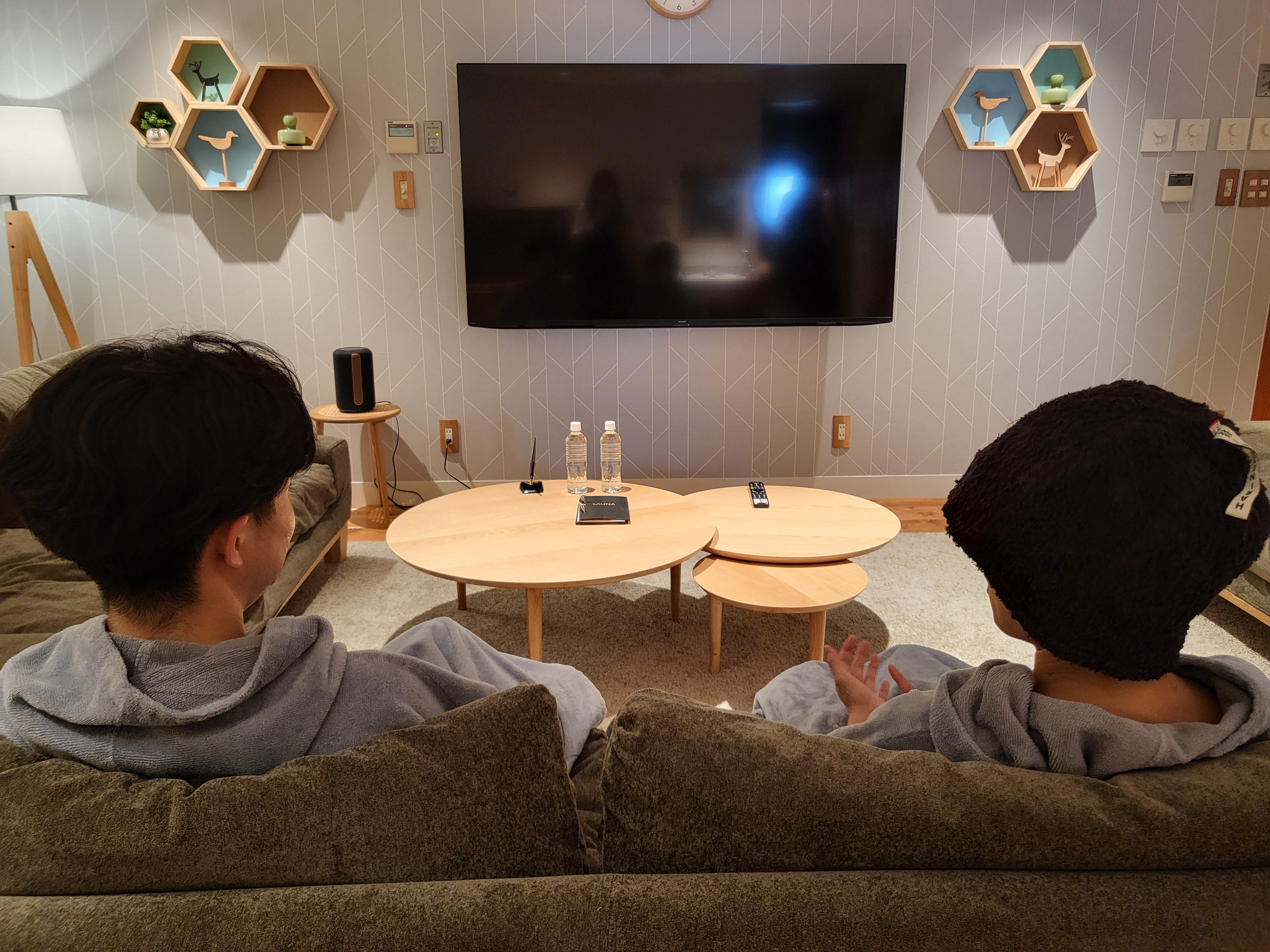 プライベートサウナ_大型テレビ
