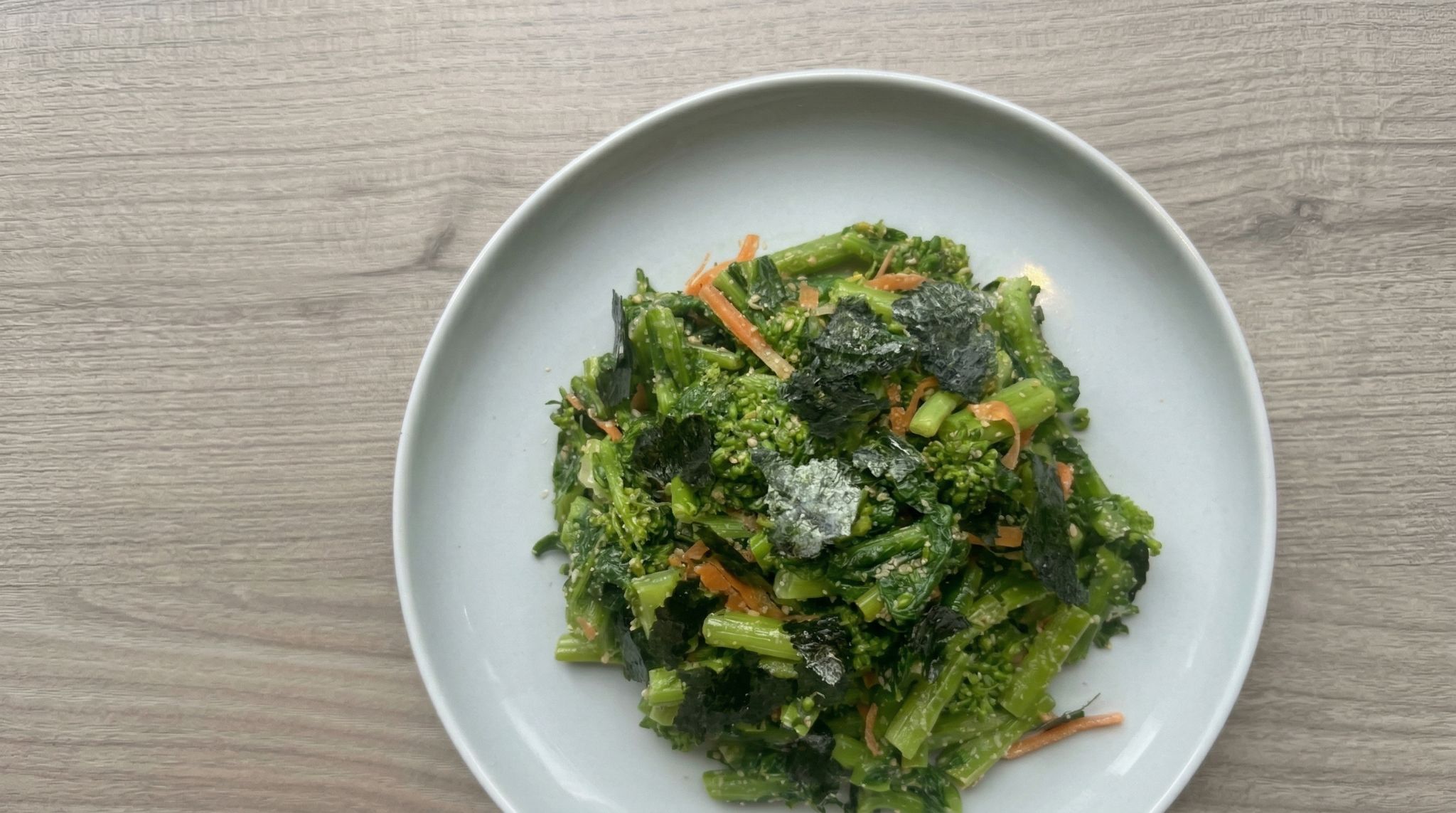 朝食のメニュー例～菜の花の海苔胡麻和え～