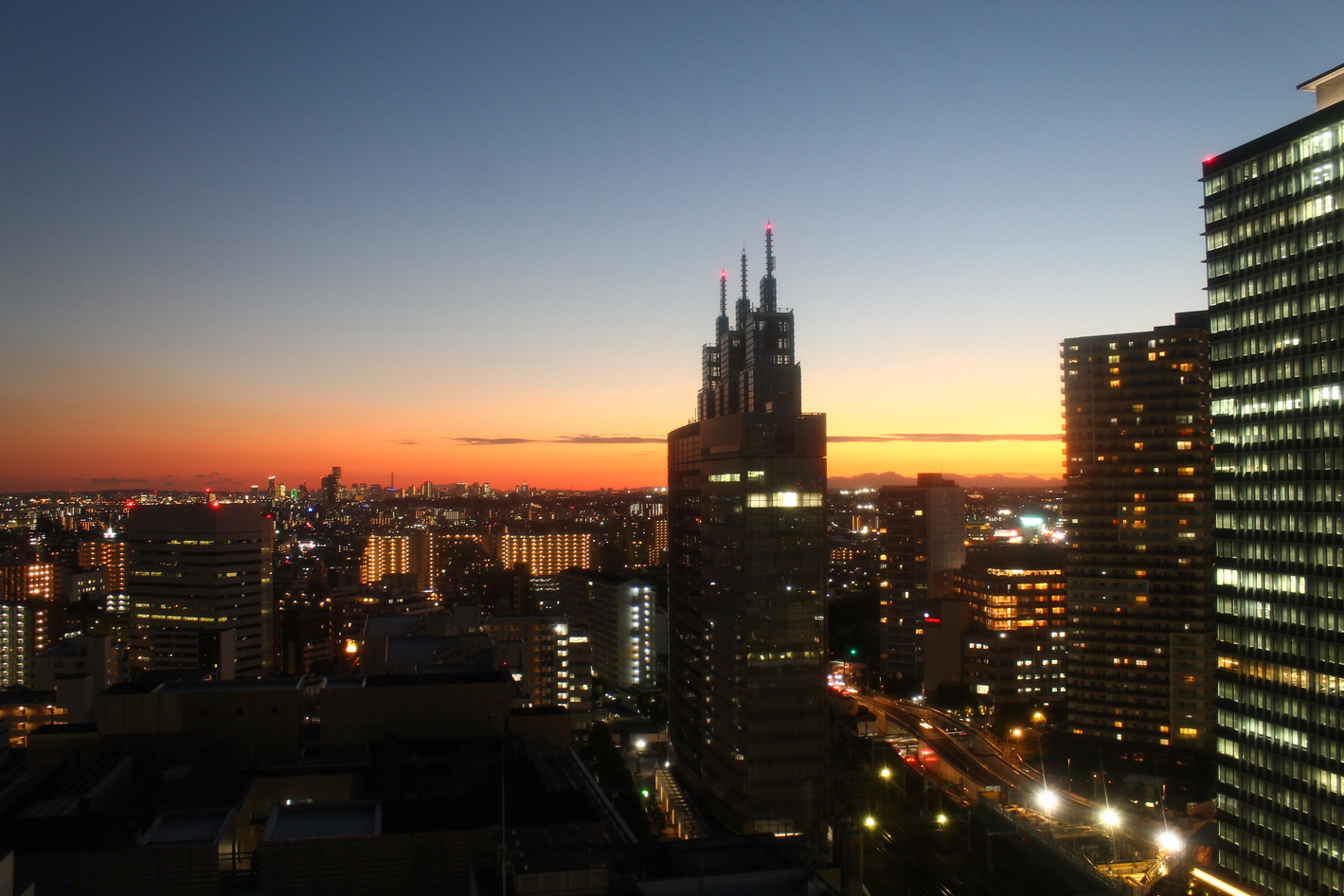 客室からの夕焼け