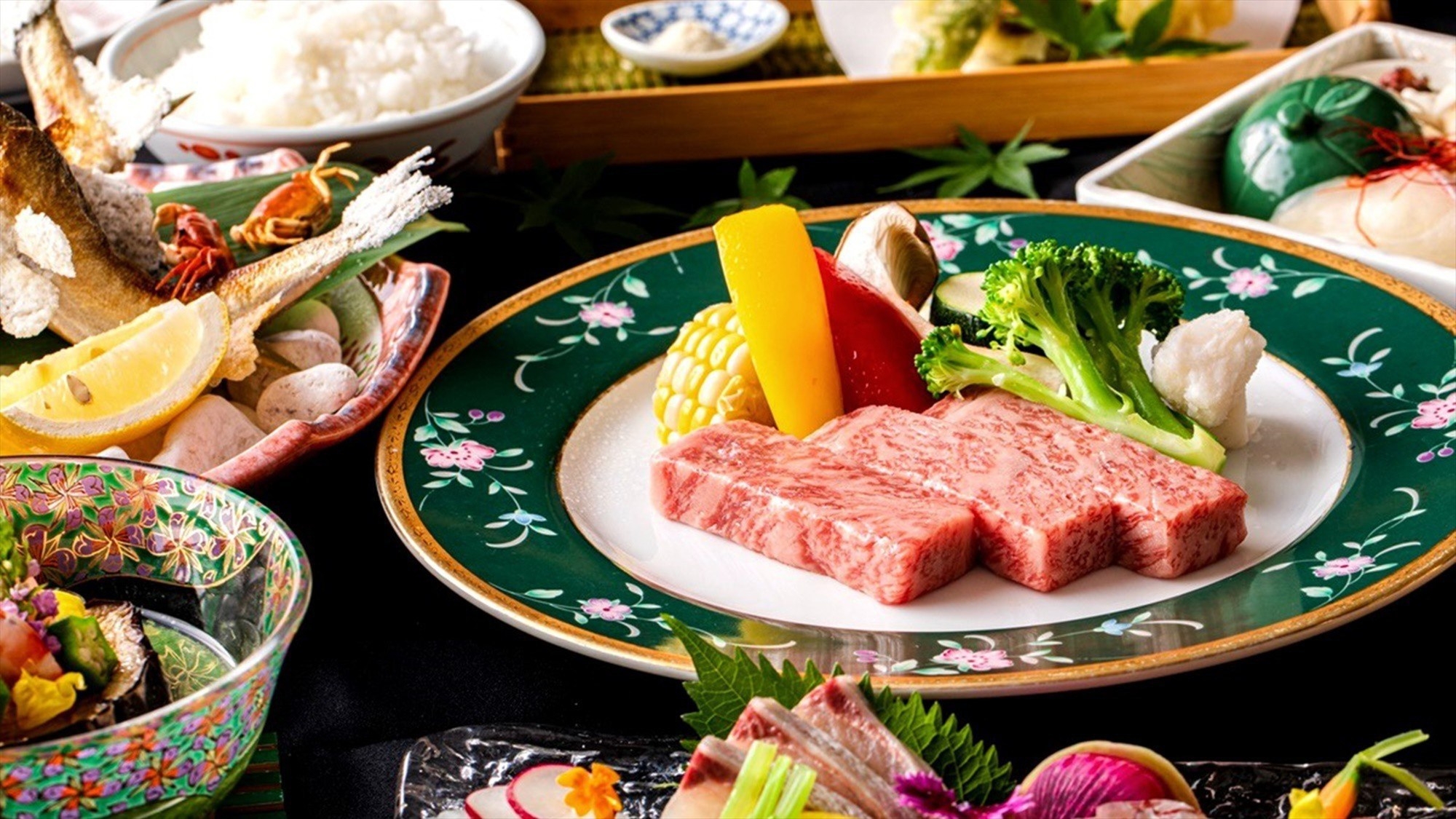 【黒毛和牛ステーキ会席】黒毛和牛を味わう会席プラン｜料理長こだわりの逸品を味わう（2食付）