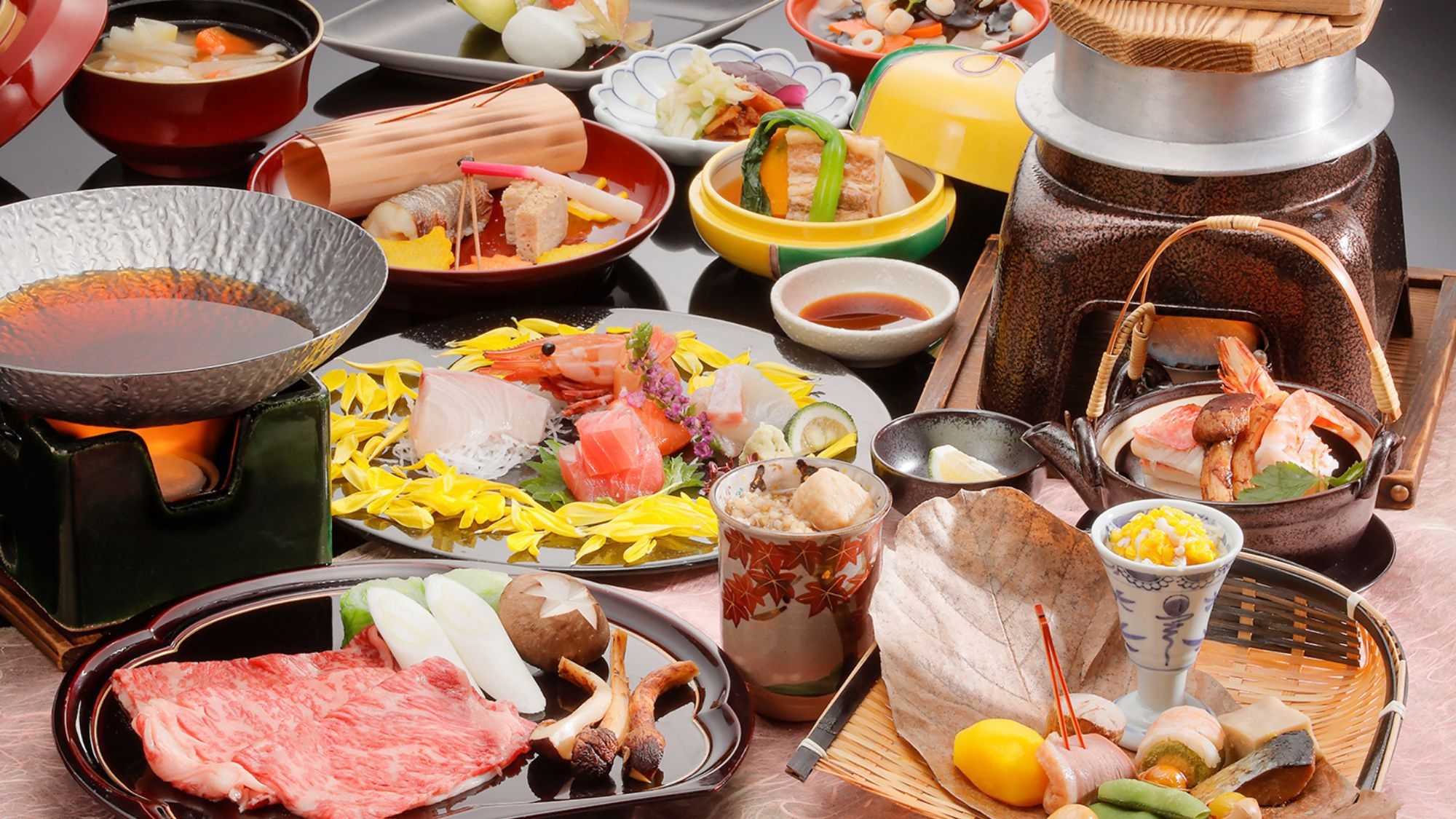 錦秋の味覚を堪能 【秋の料理長特別会席】〜 三種の松茸料理と福島牛を愉しむ秋の宴≪個室確約≫