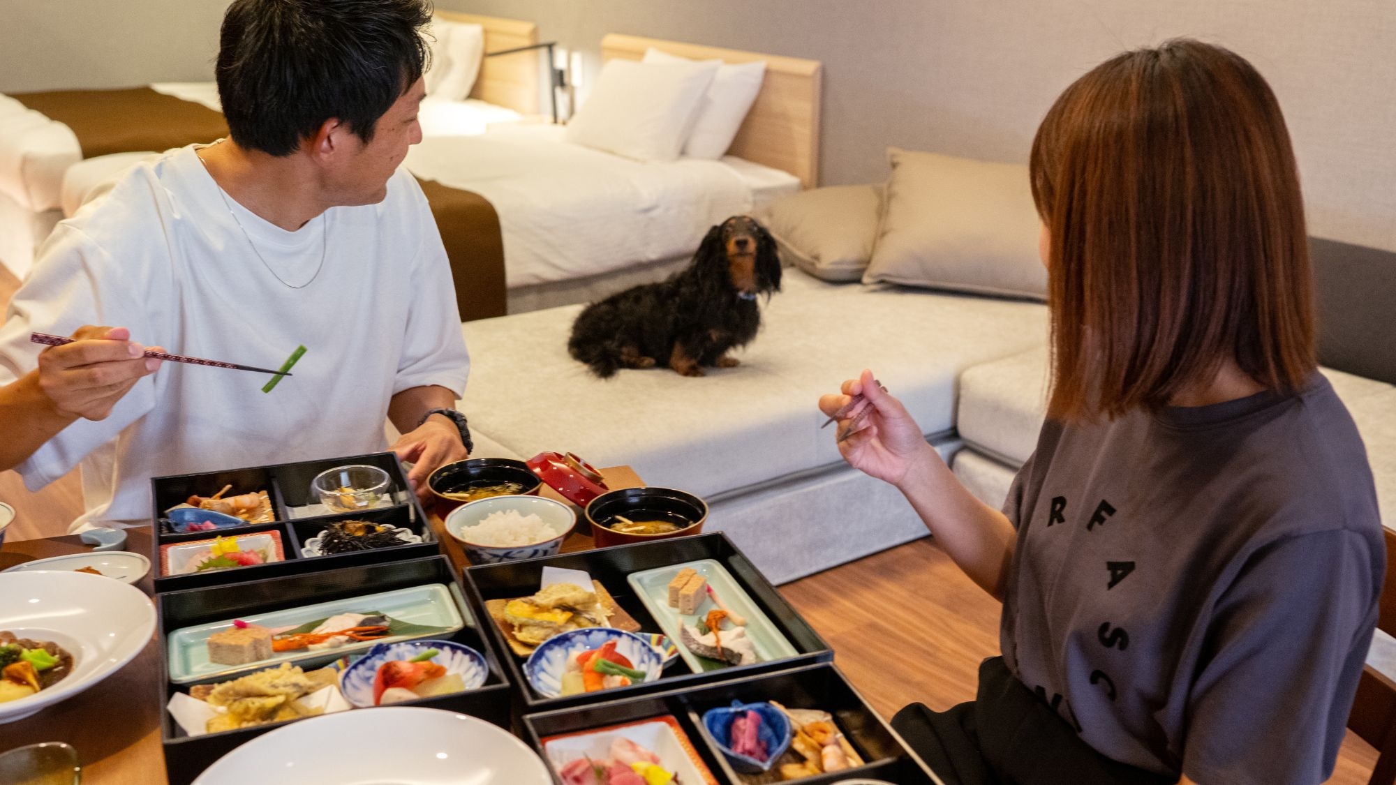 【オープン記念】【お部屋で愛犬と食事】プレミアムツイン誕生！特別価格21，000円
