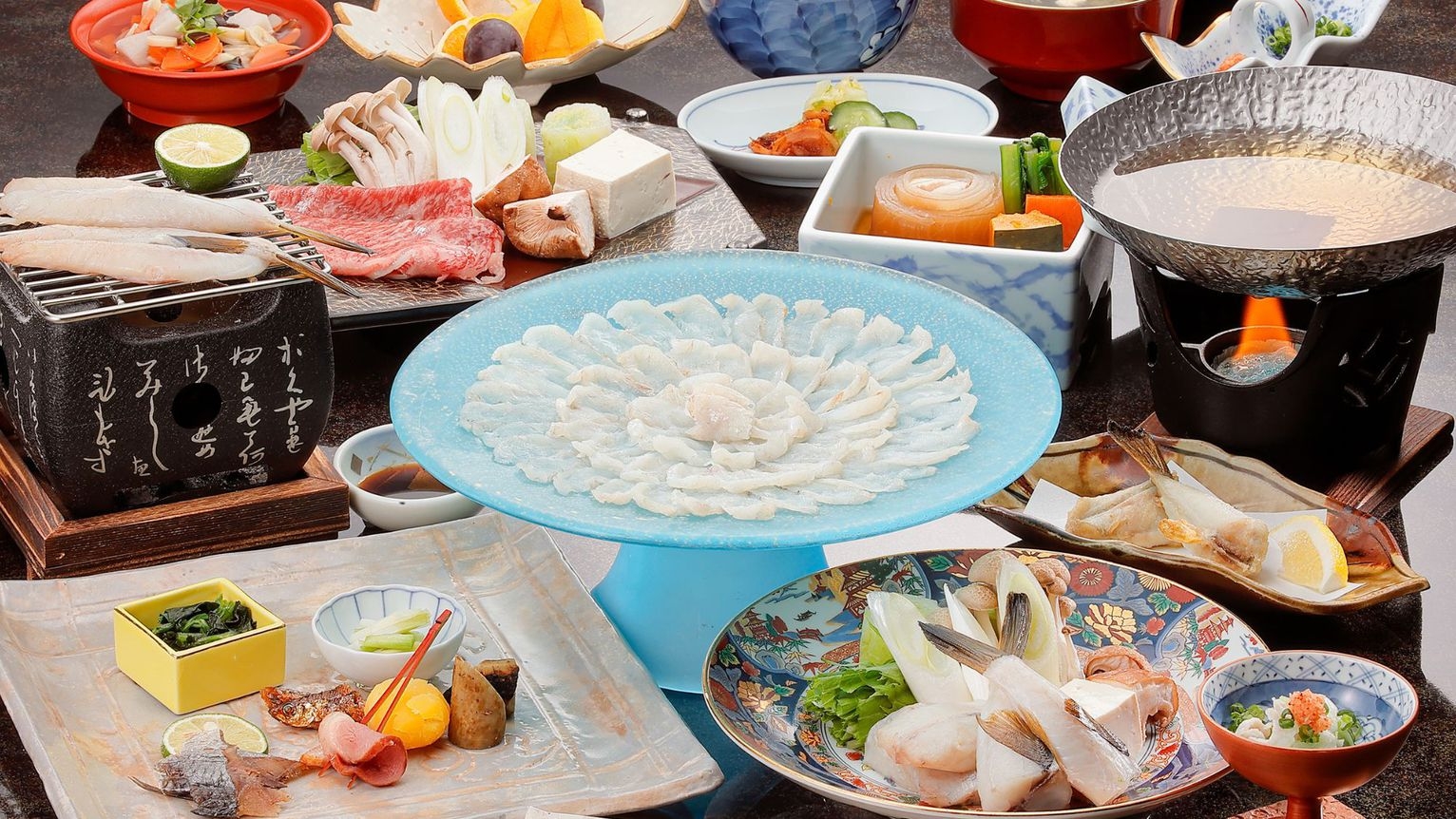 【ふぐ三昧】冬の味覚 河豚≪ふぐ≫料理を贅沢に！「刺し」「鍋」「唐揚げ」≪ふぐ料理5品≫冬のふぐ会席