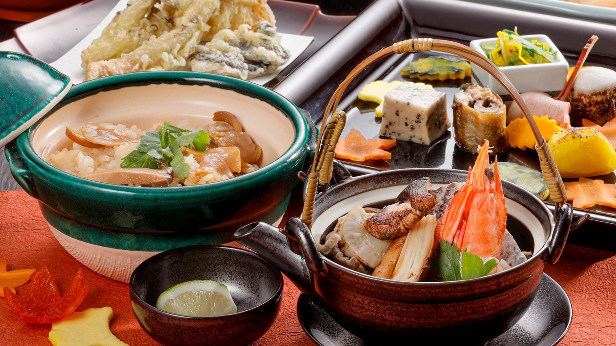 秋を彩る味覚【秋の料理長特別会席】土瓶蒸し＆焼き松茸＆福島牛など全12品≪個室確約≫