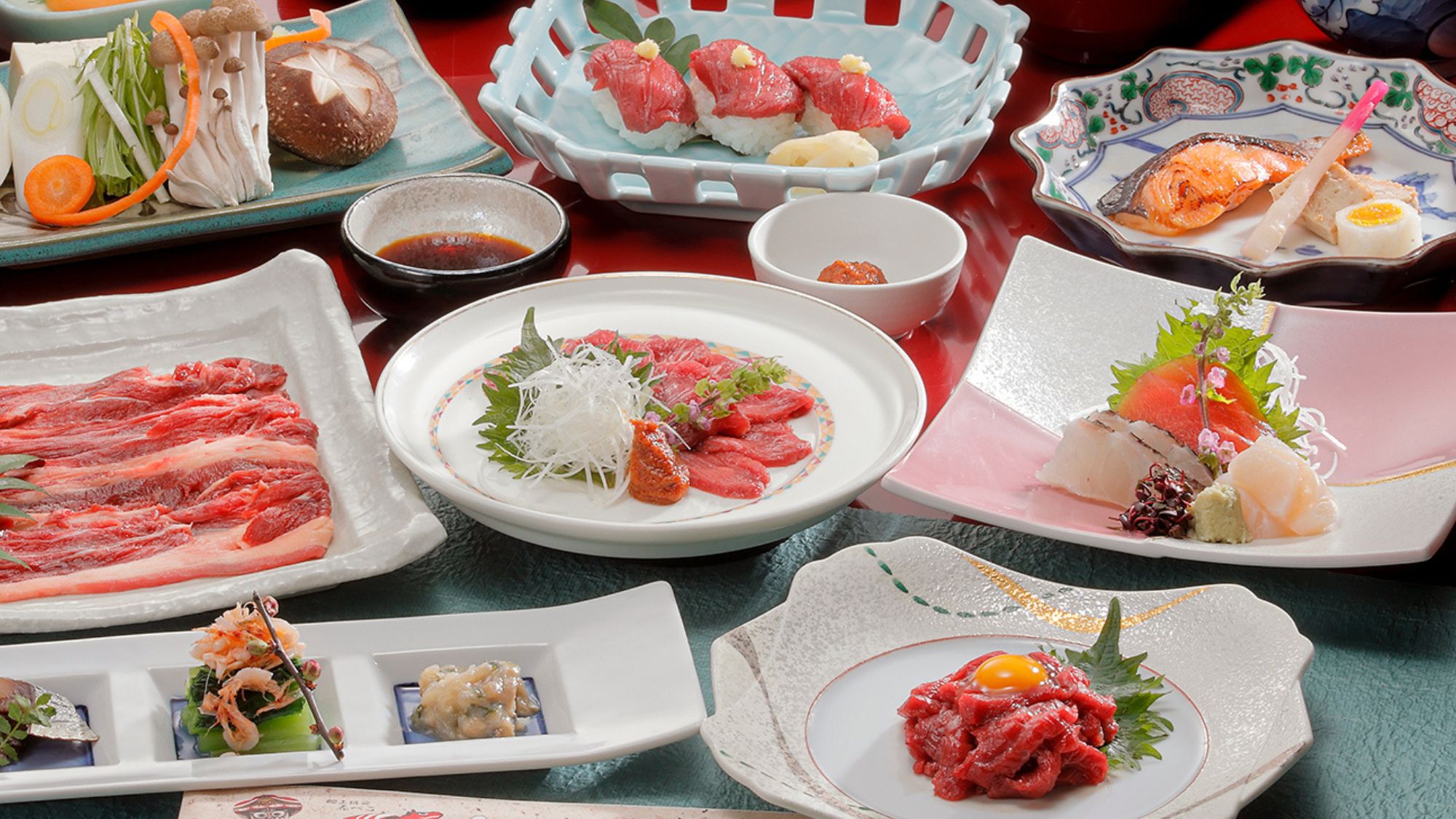 【会津名物】しゃぶしゃぶ会席『馬肉会席』
