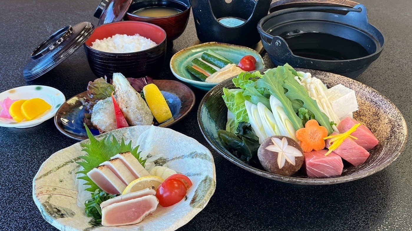 【2食付/奈半利まぐろ鍋定食】ひがしこうち特産の柚子×天然まぐろのコラボ＜冬季限定＞