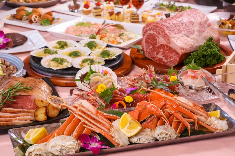 【2食付◇夏季限定】北海道を味わう☆夏季限定ディナーバイキング×選べる蟹or道産牛ローストビーフ♪