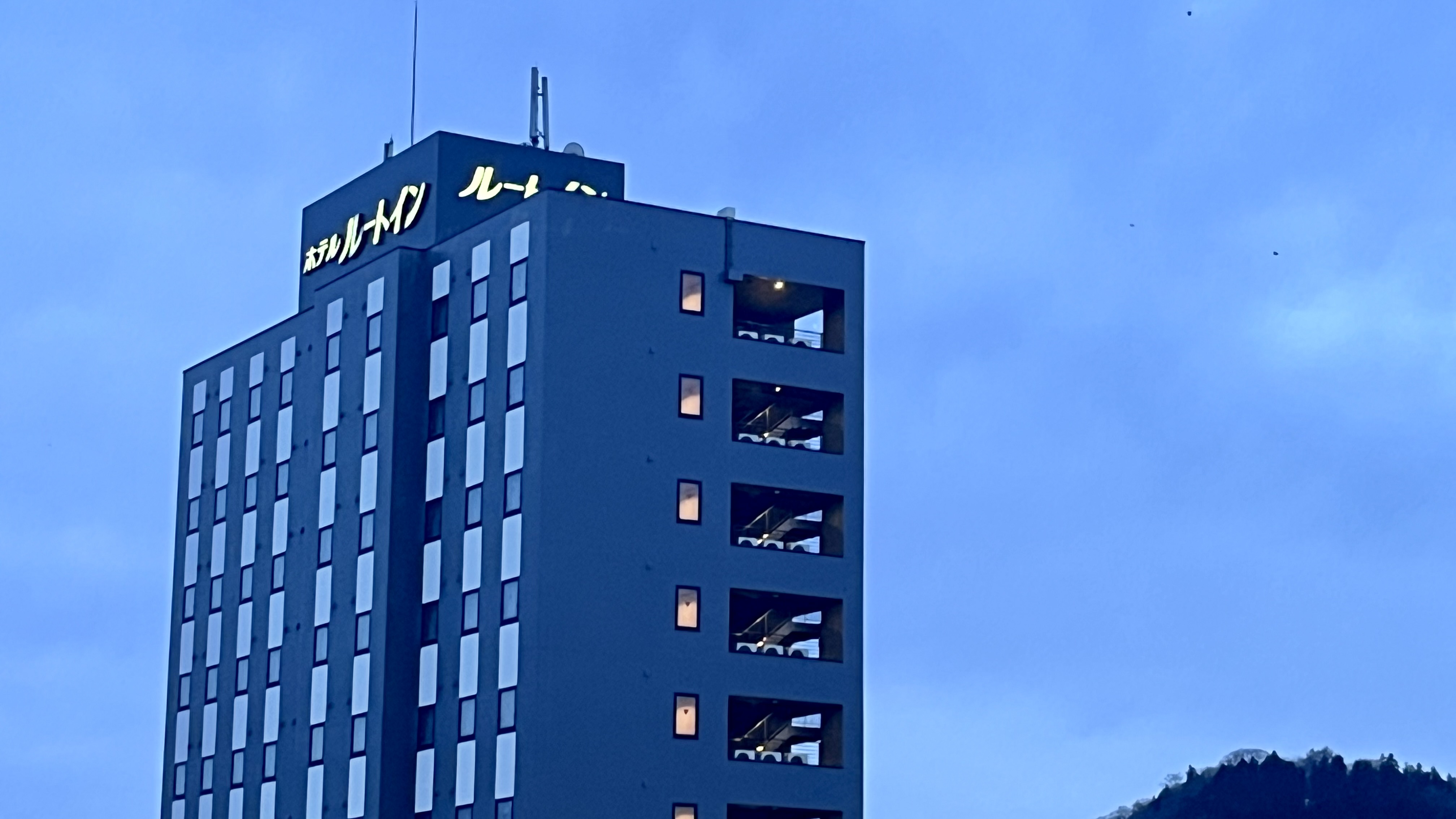 黄昏のホテルルートイン天童