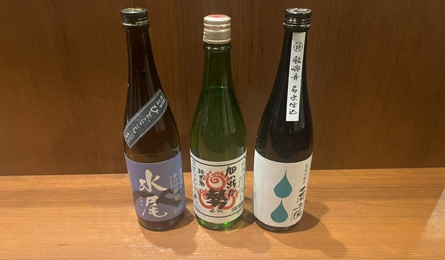 のみ放題コーナー　信州の地酒　水尾・勢正宗・一滴二滴