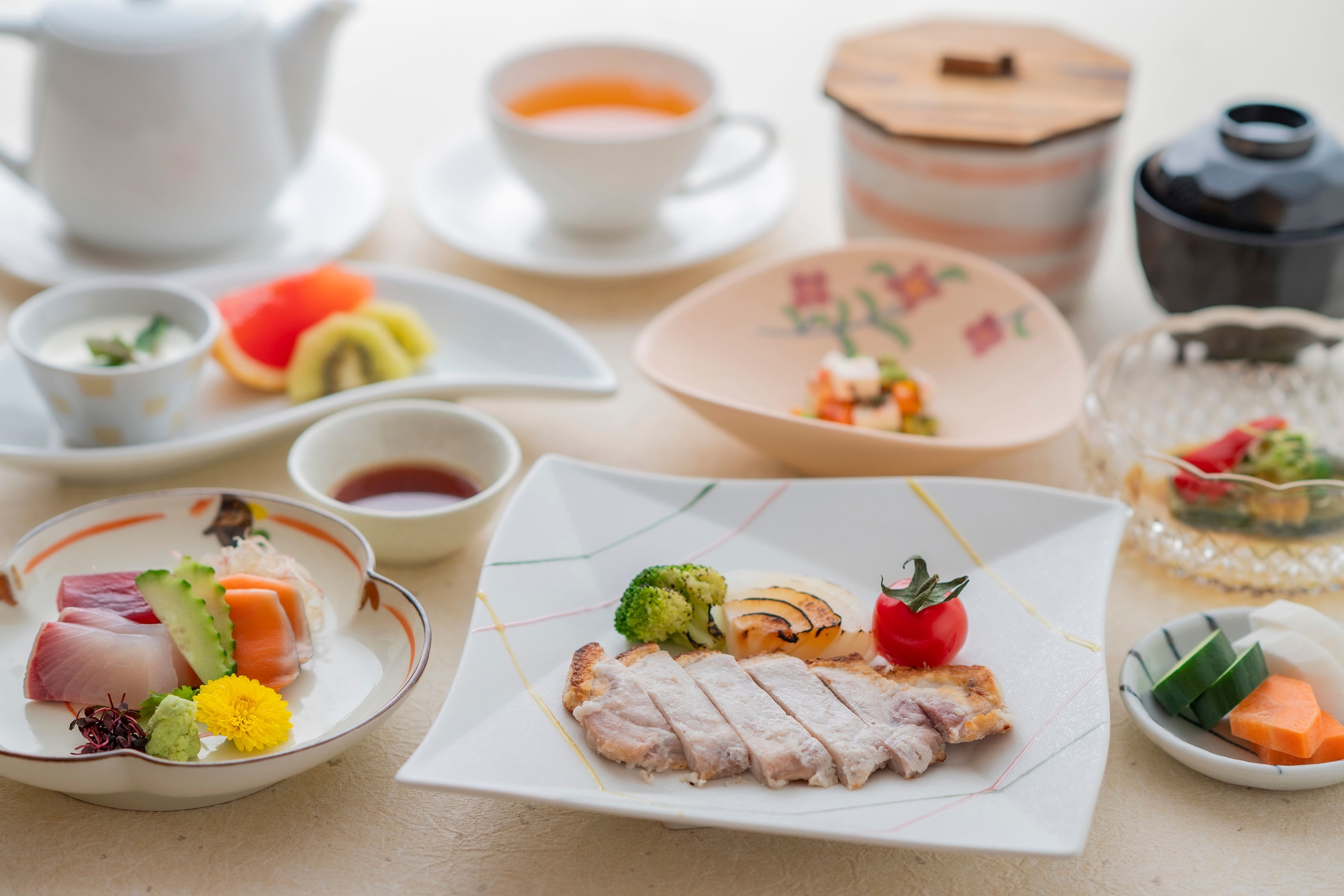 【ながおか発酵食御膳】月替わり特別御膳＆ワンドリンク付き　＜夕・朝食付＞