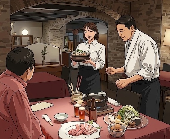 【限定★ドラマ聖地巡礼】BS日テレ『道場修作』が食した名物「天空のすき焼き」×信州プレミアム牛プラン